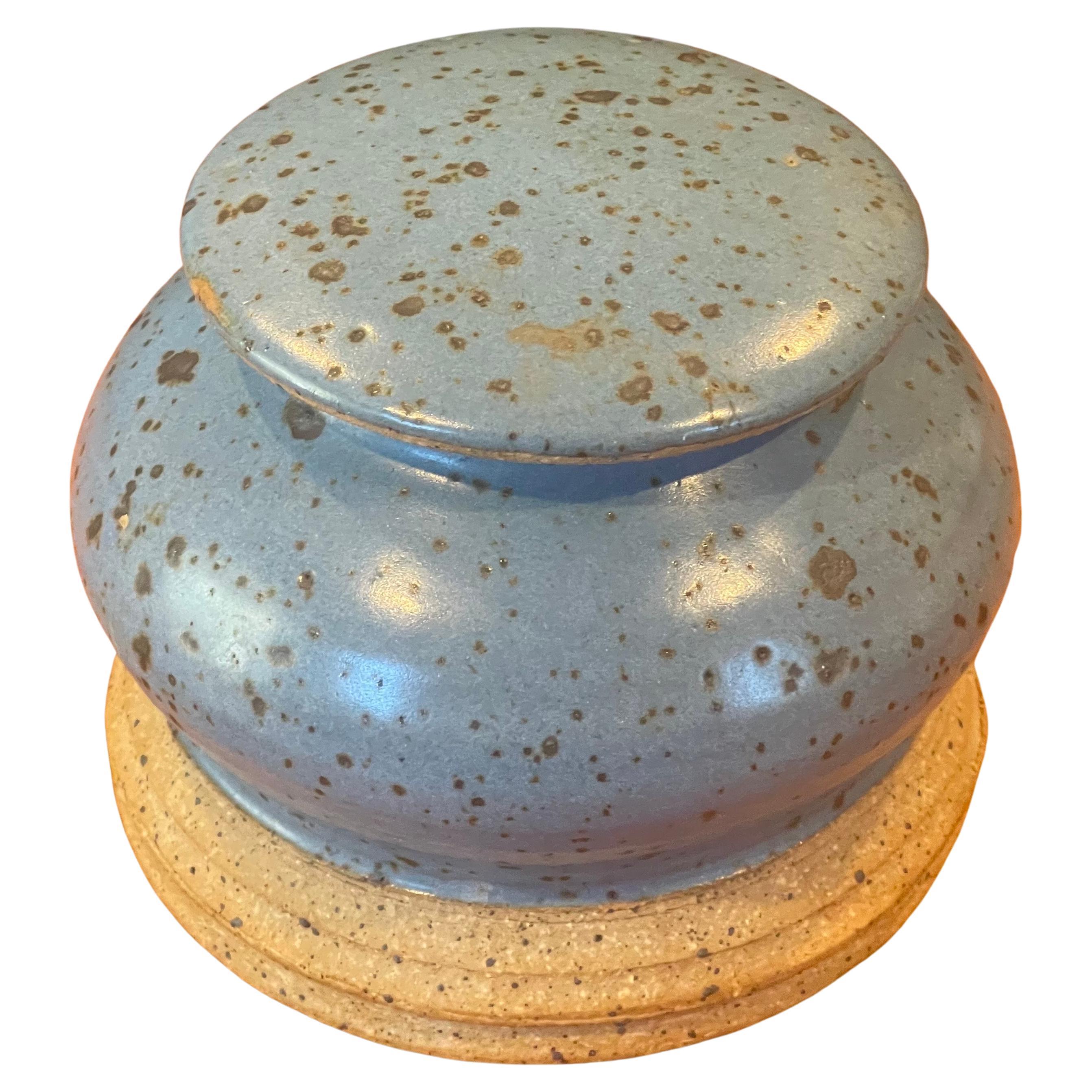 MCM Stoneware Studio Pottery Jar with Lid