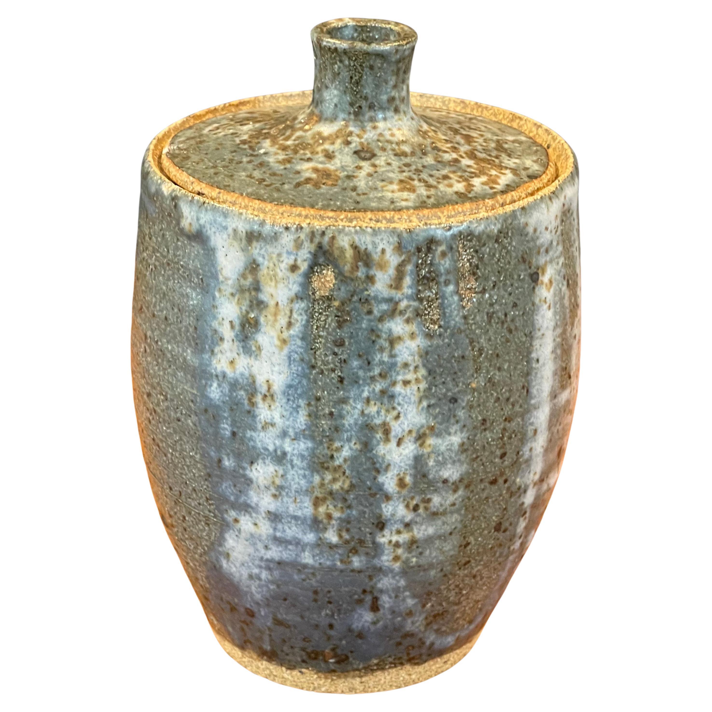 MCM Stoneware Studio Pottery Lidded Jar 6