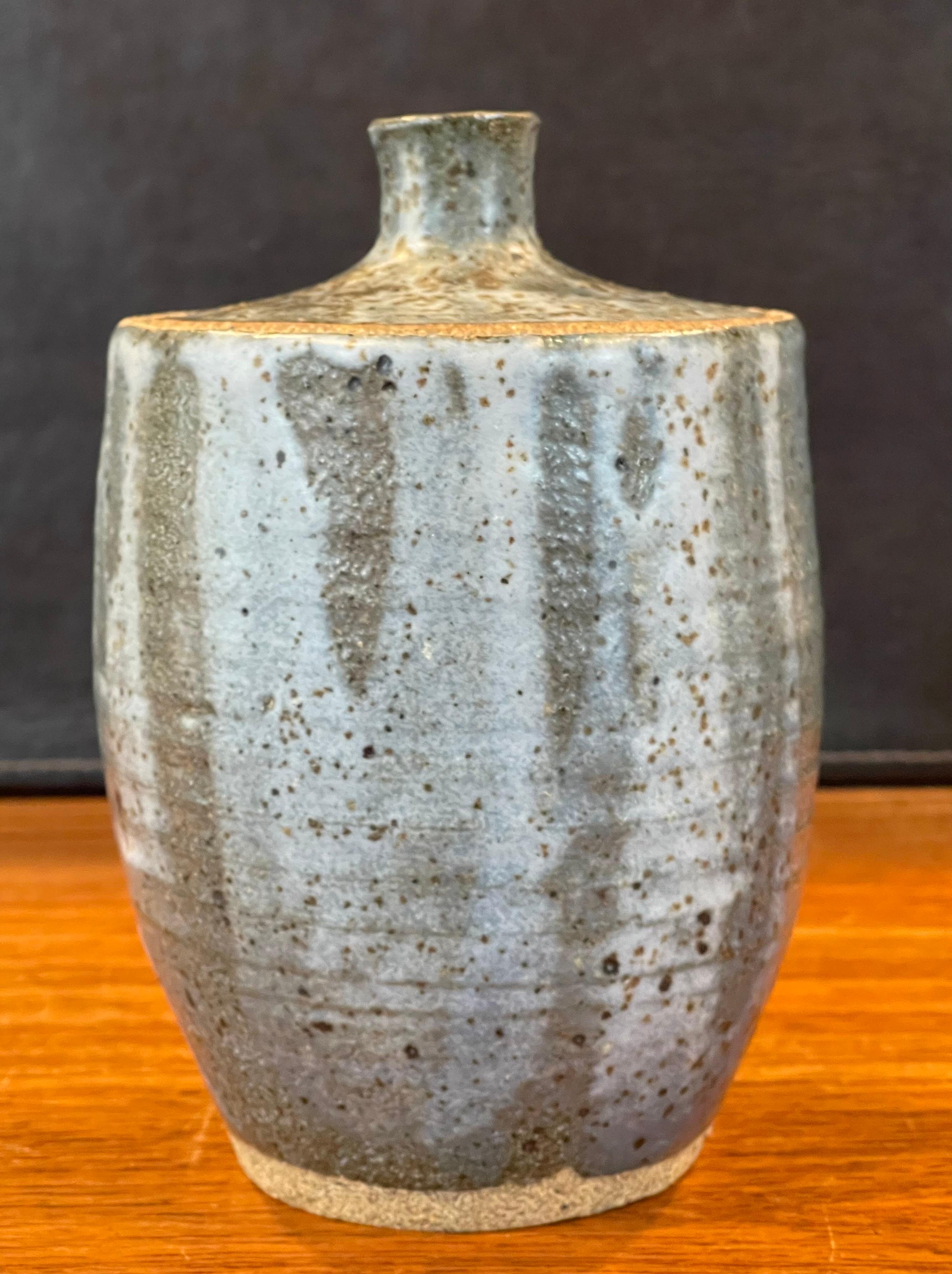Glazed MCM Stoneware Studio Pottery Lidded Jar