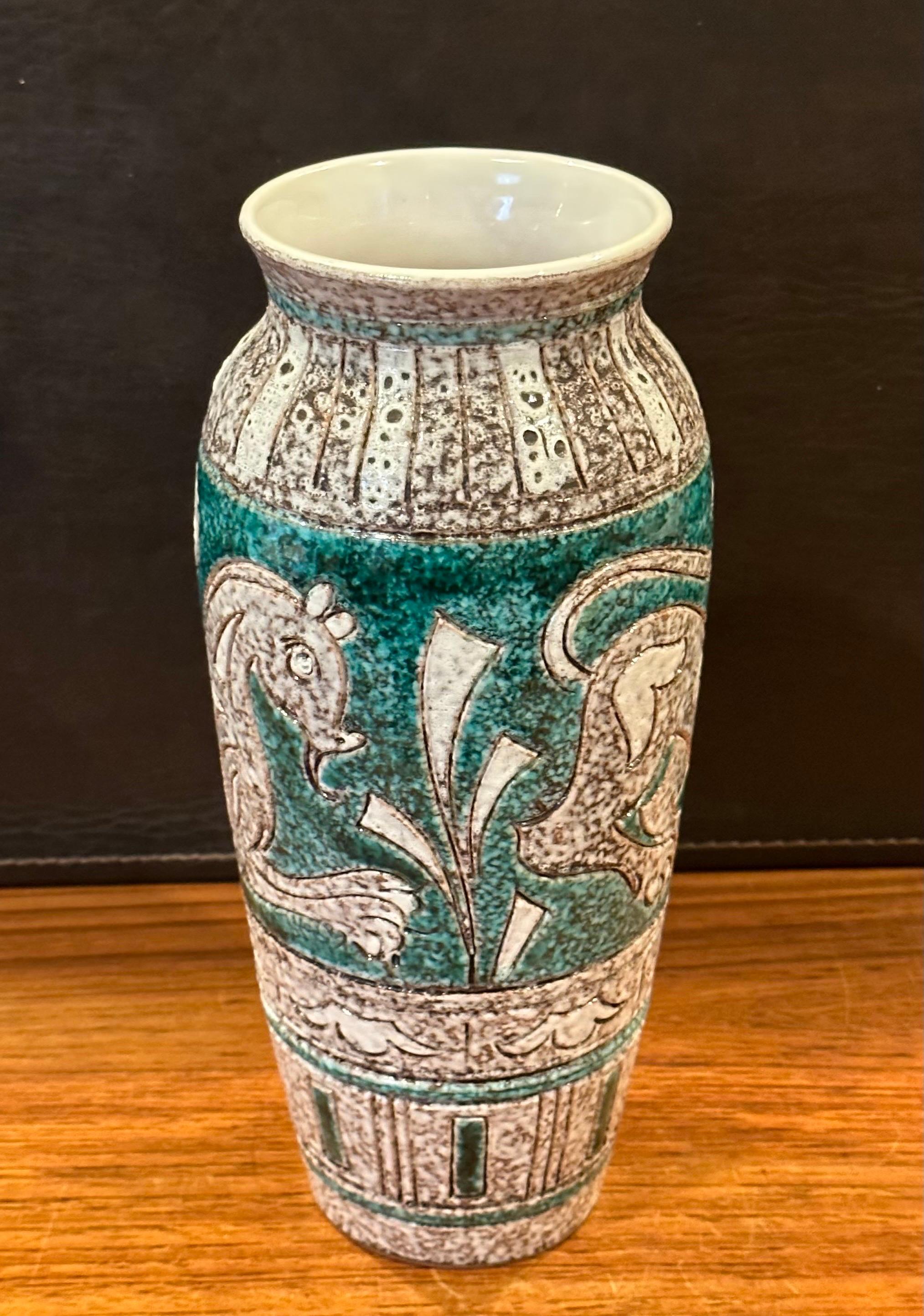 Italian MCM Stoneware Vase by Fratelli Fanciullacci For Sale