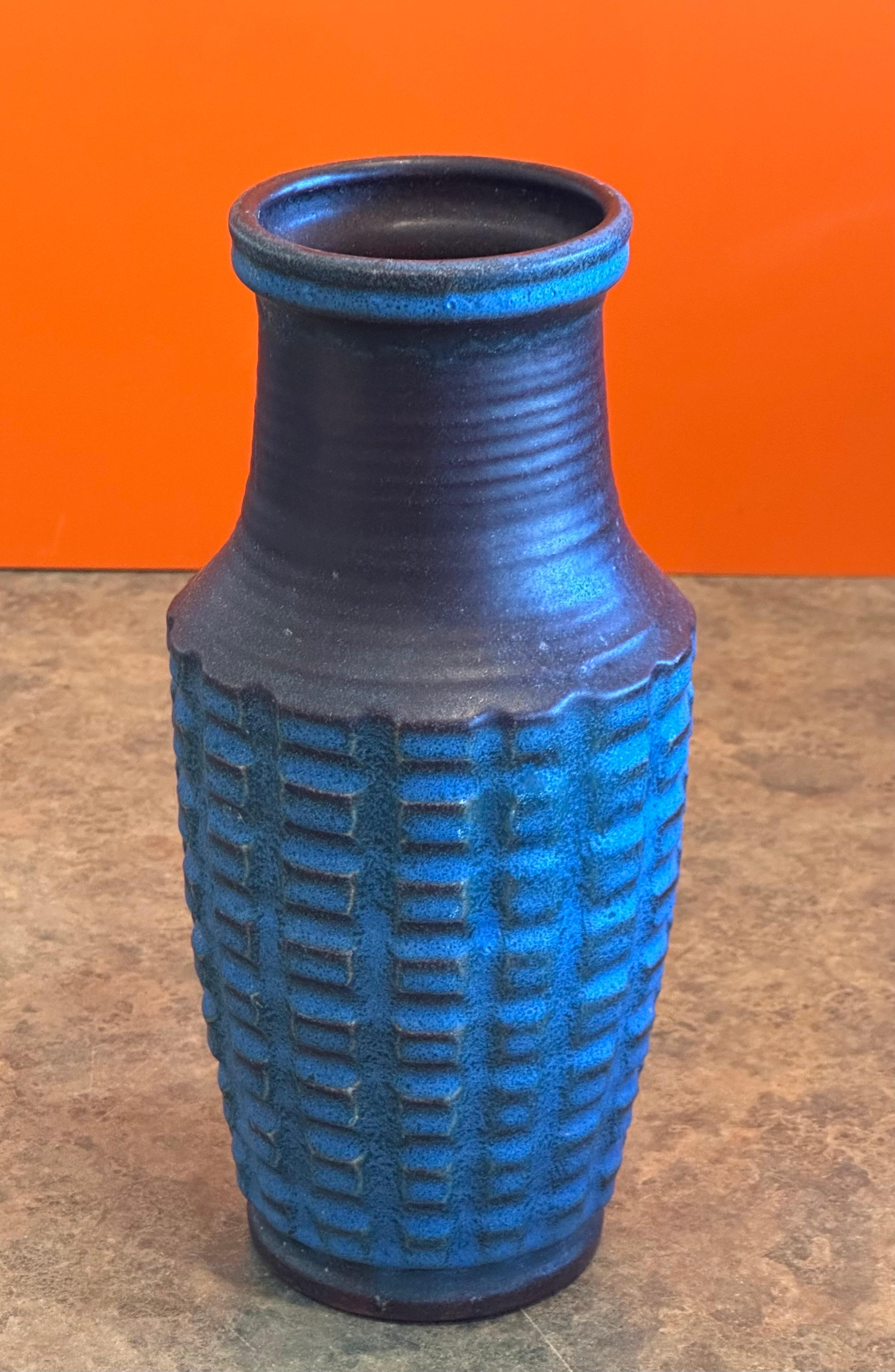 MCM Stoneware Vase by Jasba In Good Condition For Sale In San Diego, CA