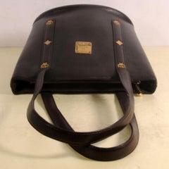 MCM Studded Bucket 868493 Black Leather Shoulder Bag