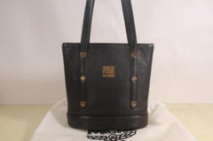 MCM Studded Bucket 869331 Black Leather Tote