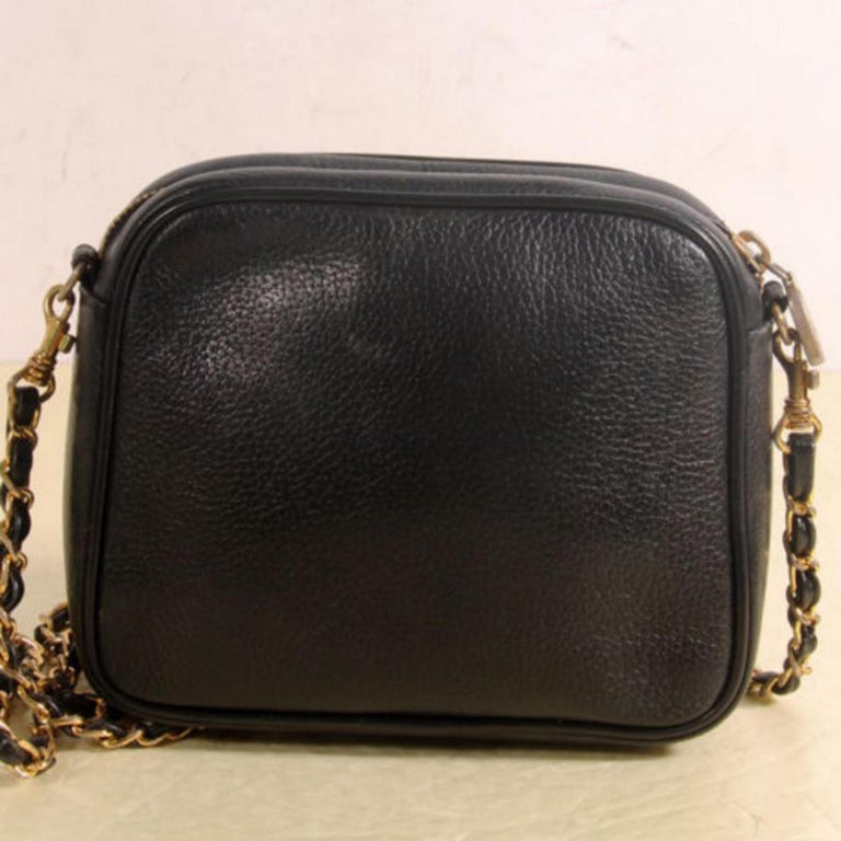 MCM Studded Camera Chain 869447 Black Leather Cross Body Bag For Sale ...