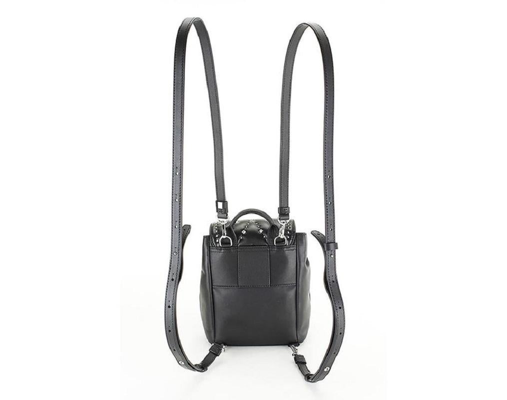mini black studded backpack