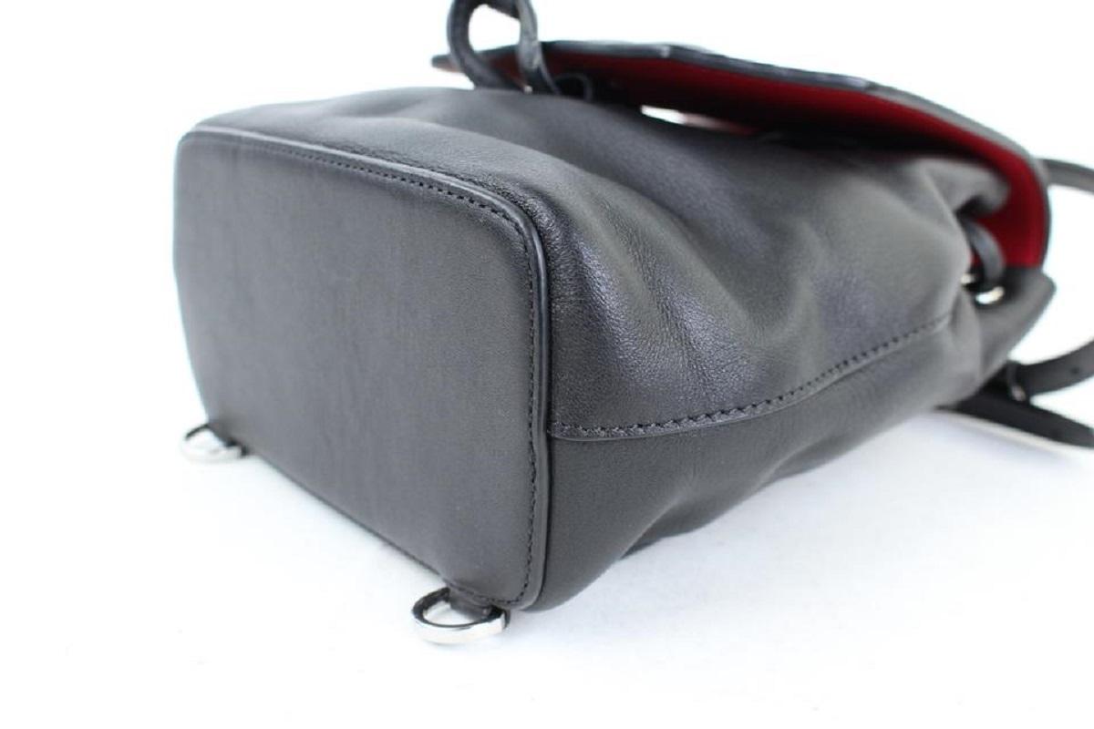 MCM Studded Diamond Disco Mini 2m915c Black Leather Backpack For Sale 1