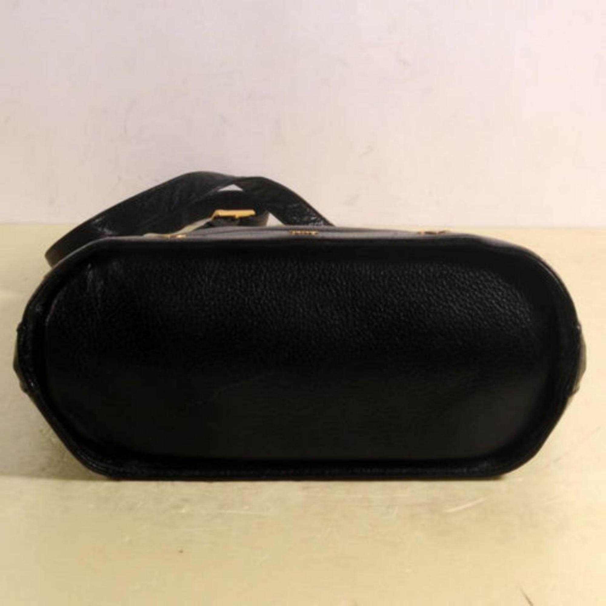 MCM Studded Messenger 868827 Black Leather Cross Body Bag For Sale 6