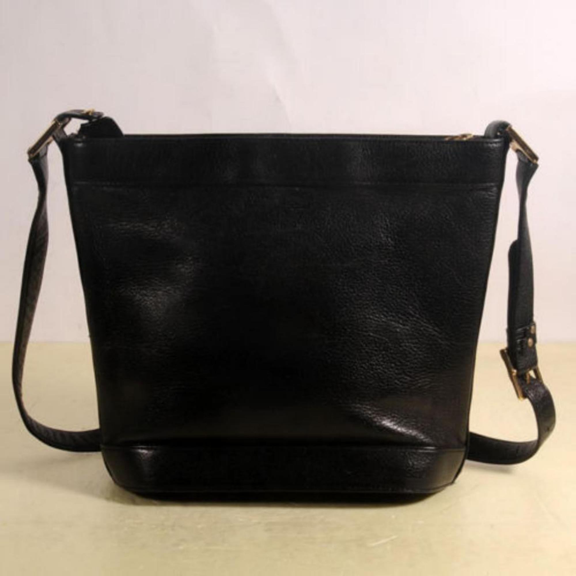 Women's MCM Studded Messenger 868827 Black Leather Cross Body Bag For Sale
