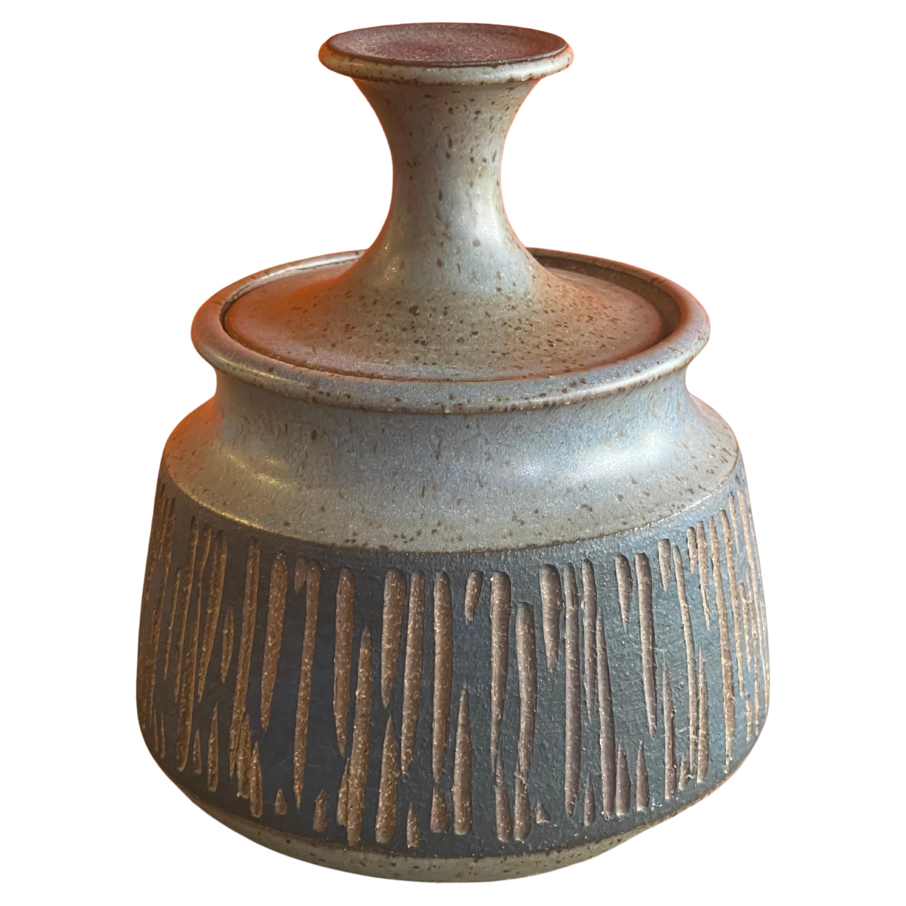 MCM Studio Pottery Lidded Stoneware Vessel by Joel Edwards 7