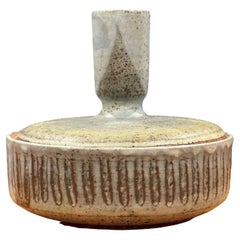 Vase en grès à couvercle MCM Studio de Joel Edwards