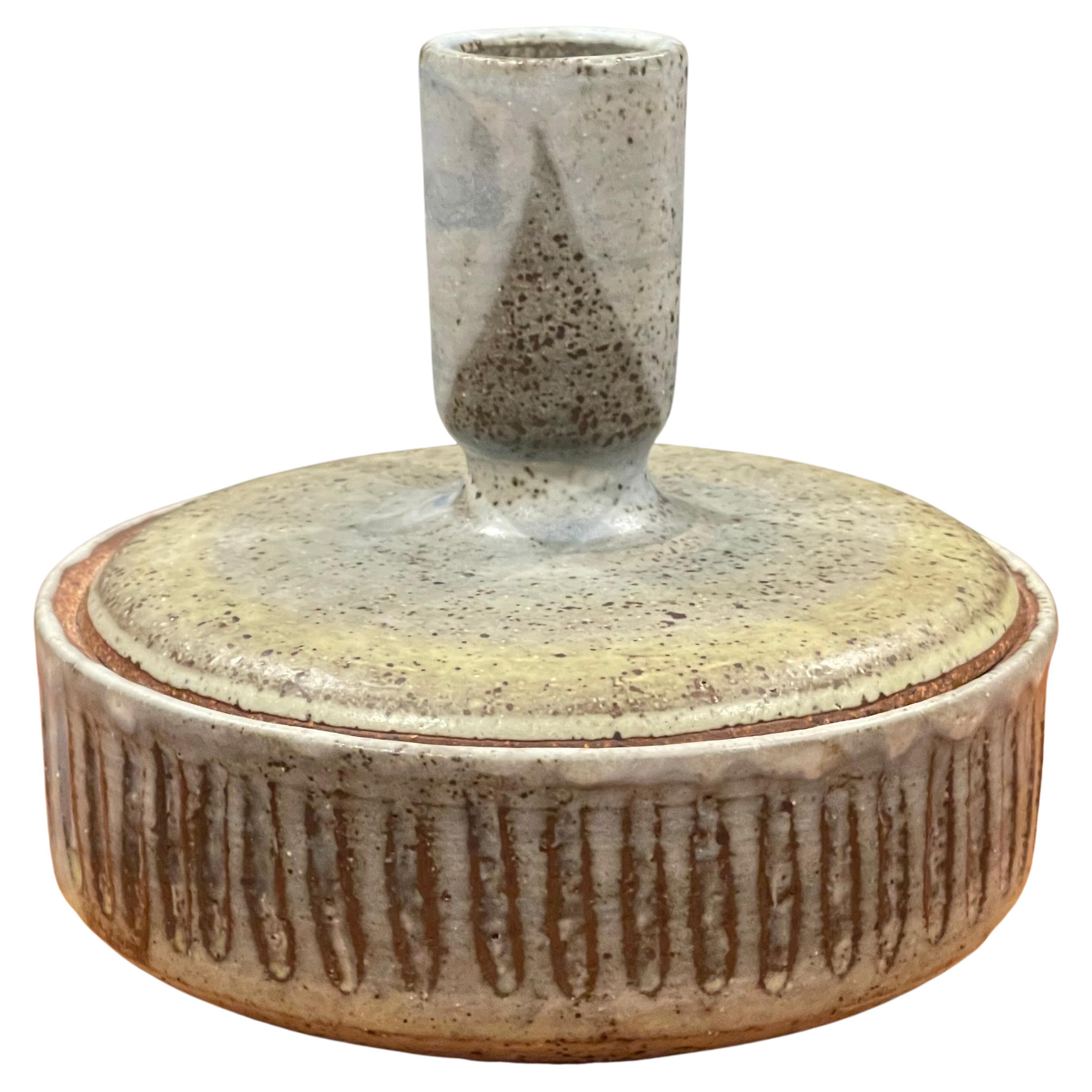 MCM Studio Pottery Lidded Stoneware Vessel by Joel Edwards For Sale