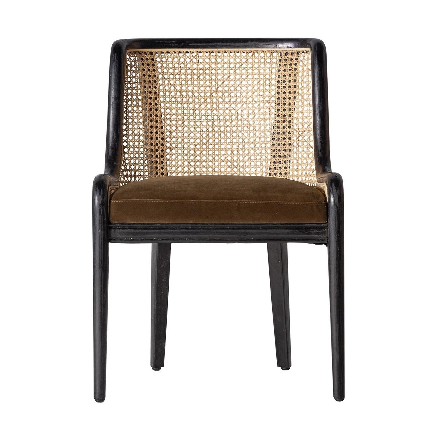 black cane back chair