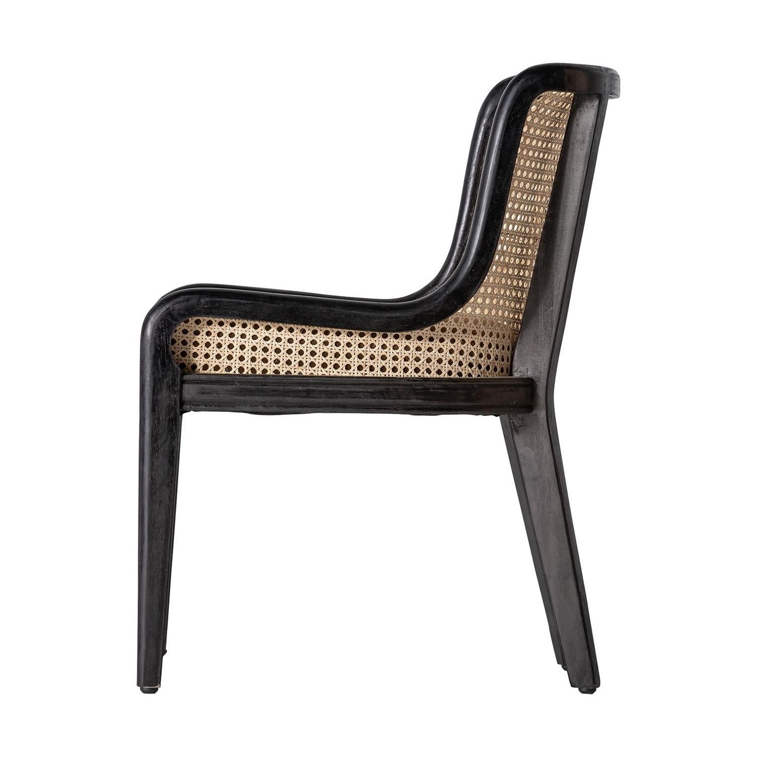 black cane chair