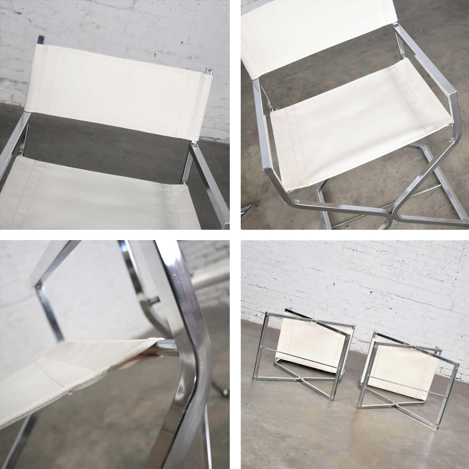 Directors Chairs aus weißem Chrom im MCM-Stil von Robert Kjer Jakobsen & Virtue Bros. im Angebot 6