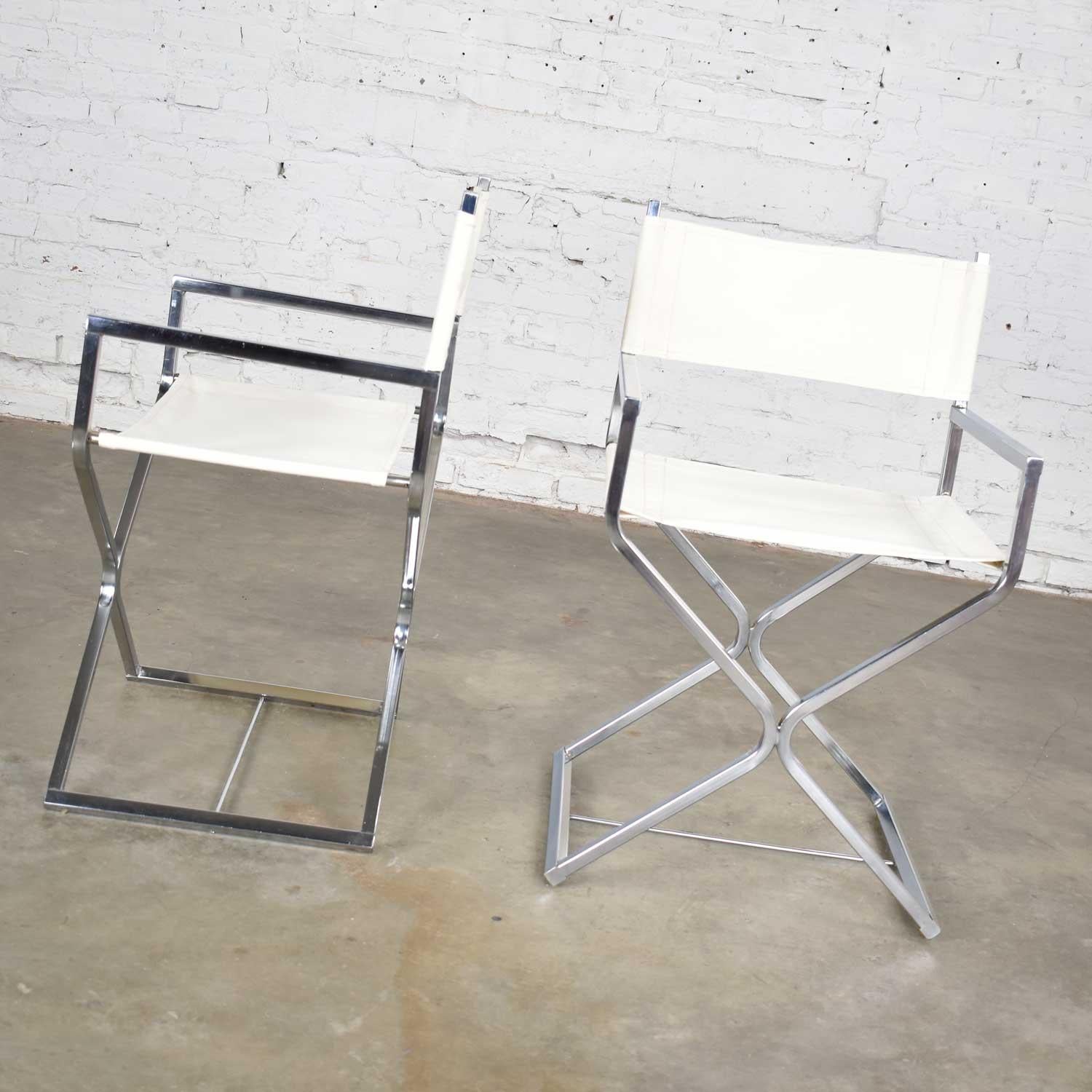 Directors Chairs aus weißem Chrom im MCM-Stil von Robert Kjer Jakobsen & Virtue Bros. im Angebot 2