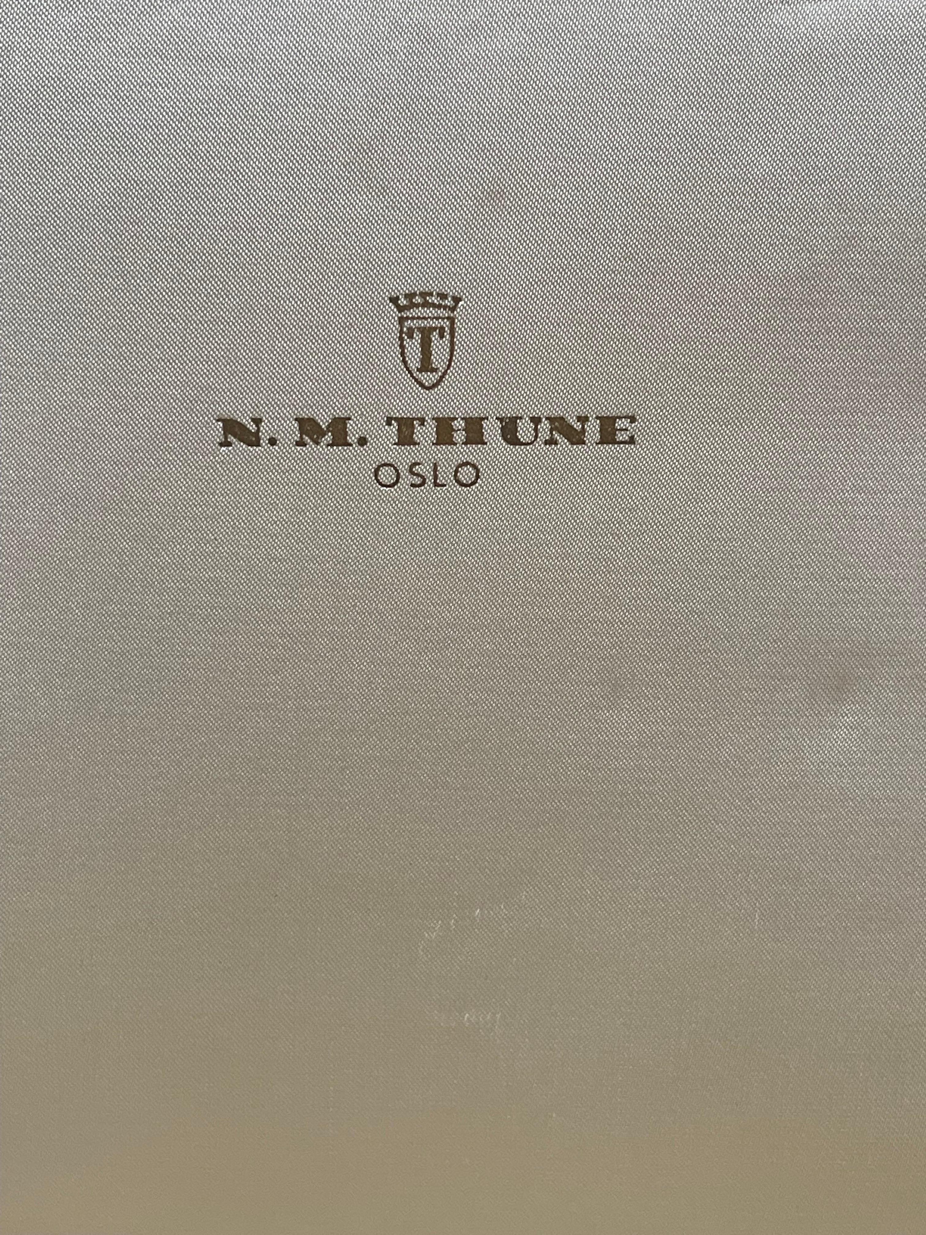 Ensemble de service à salade stylisés MCM en argent sterling et émail de N.M. Thune en vente 5