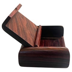 MCM Stylized Solid Rosewood Petite Lidded Box