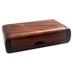 MCM Stylized Solid Rosewood Petite Lidded Box