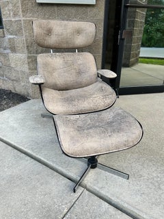 MCM Swivel Chair and Ottoman-Reupholstered