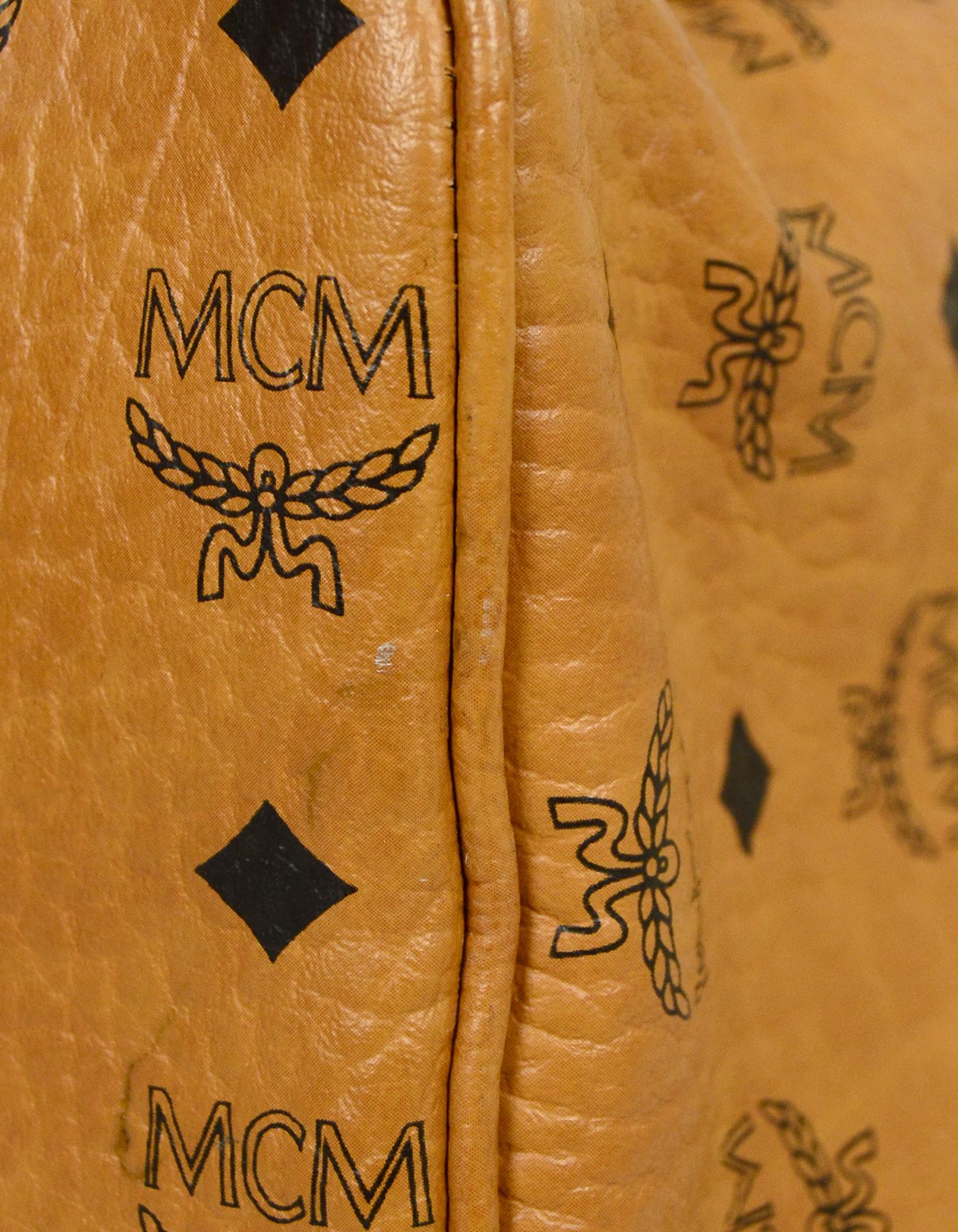 MCM Tan Monogram Star M Stud Large Backpack Bag 1