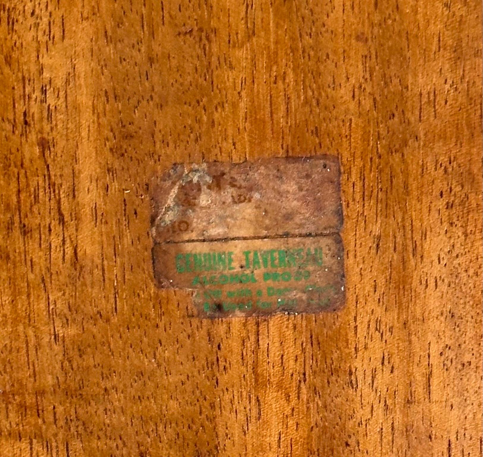 MCM Taverneau, längliches Serviertablett aus Holz und Korbweide mit Henkel von Arthur Umanoff im Angebot 6