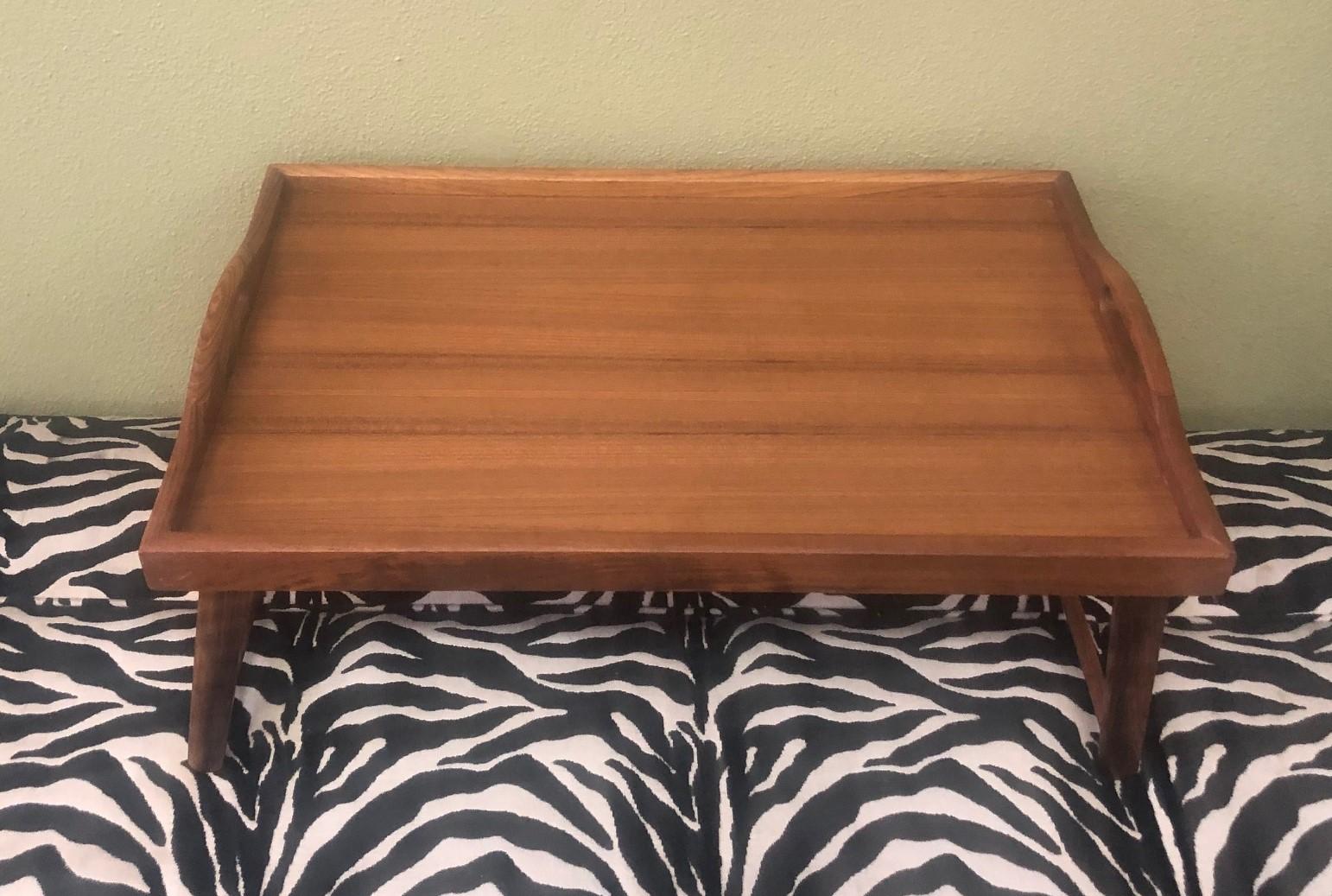 Mid-Century Modern Teak Bed / Breakfast Tray In Good Condition For Sale In San Diego, CA