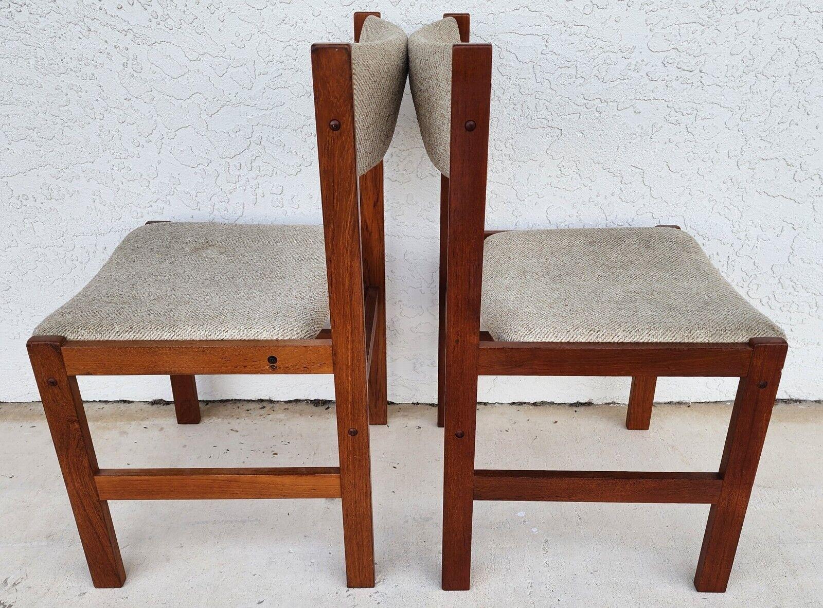 MCM Teak Dining Chairs Scandinavian Modern by Sun Furniture Set of 6 In Good Condition For Sale In Lake Worth, FL