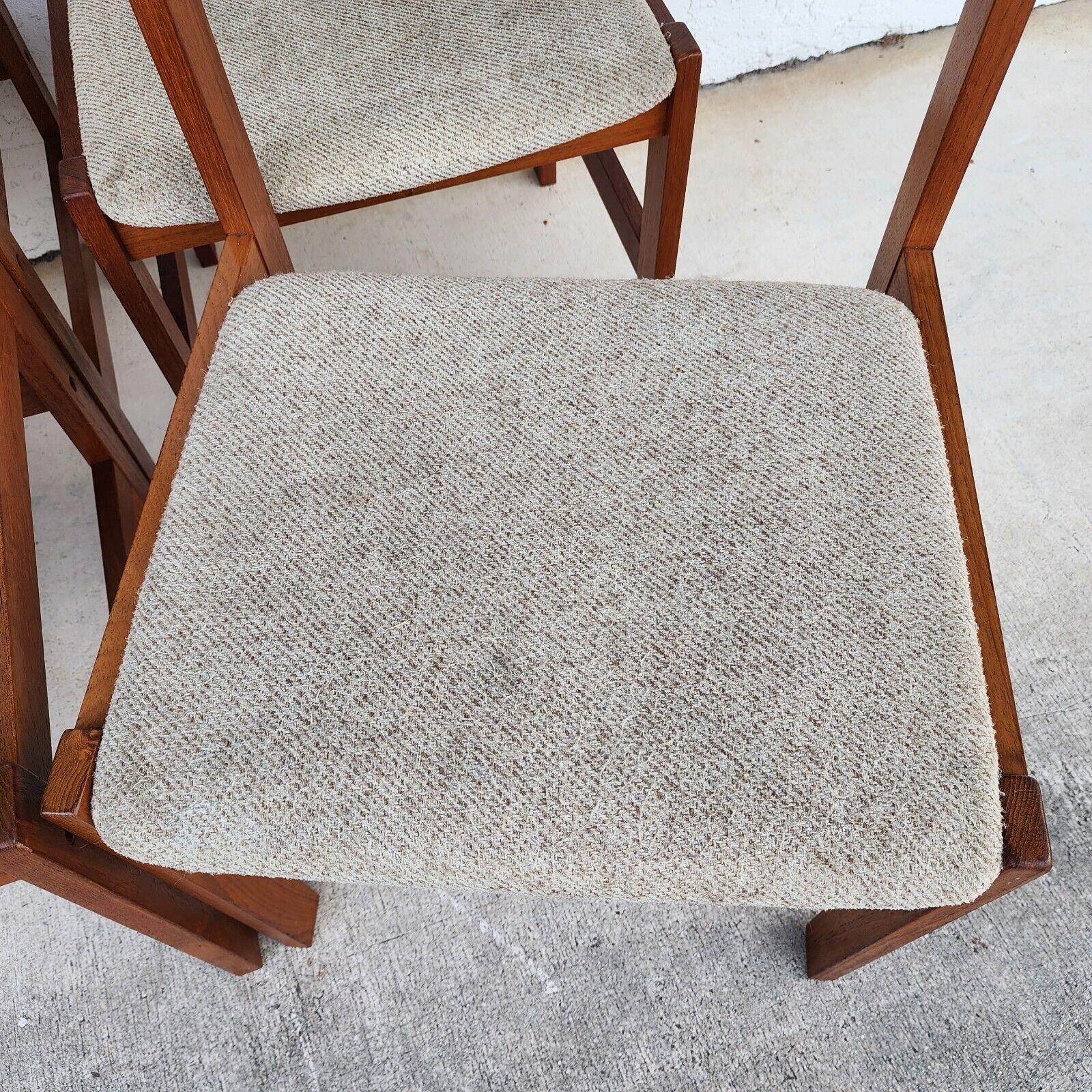 Ensemble de 6 chaises de salle à manger en teck de style scandinave moderne MCM par Sun Furniture en vente 1