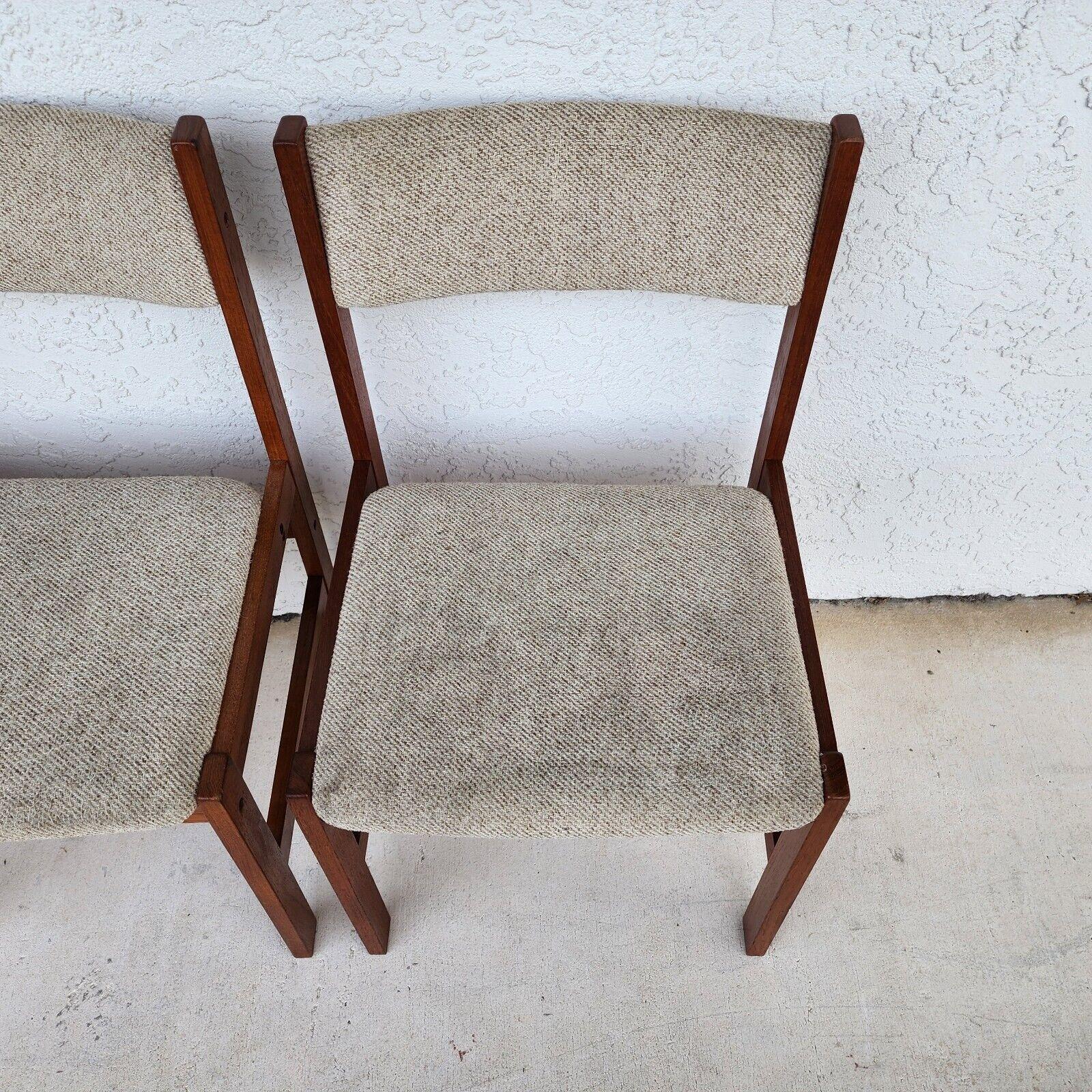 Ensemble de 6 chaises de salle à manger en teck de style scandinave moderne MCM par Sun Furniture en vente 3