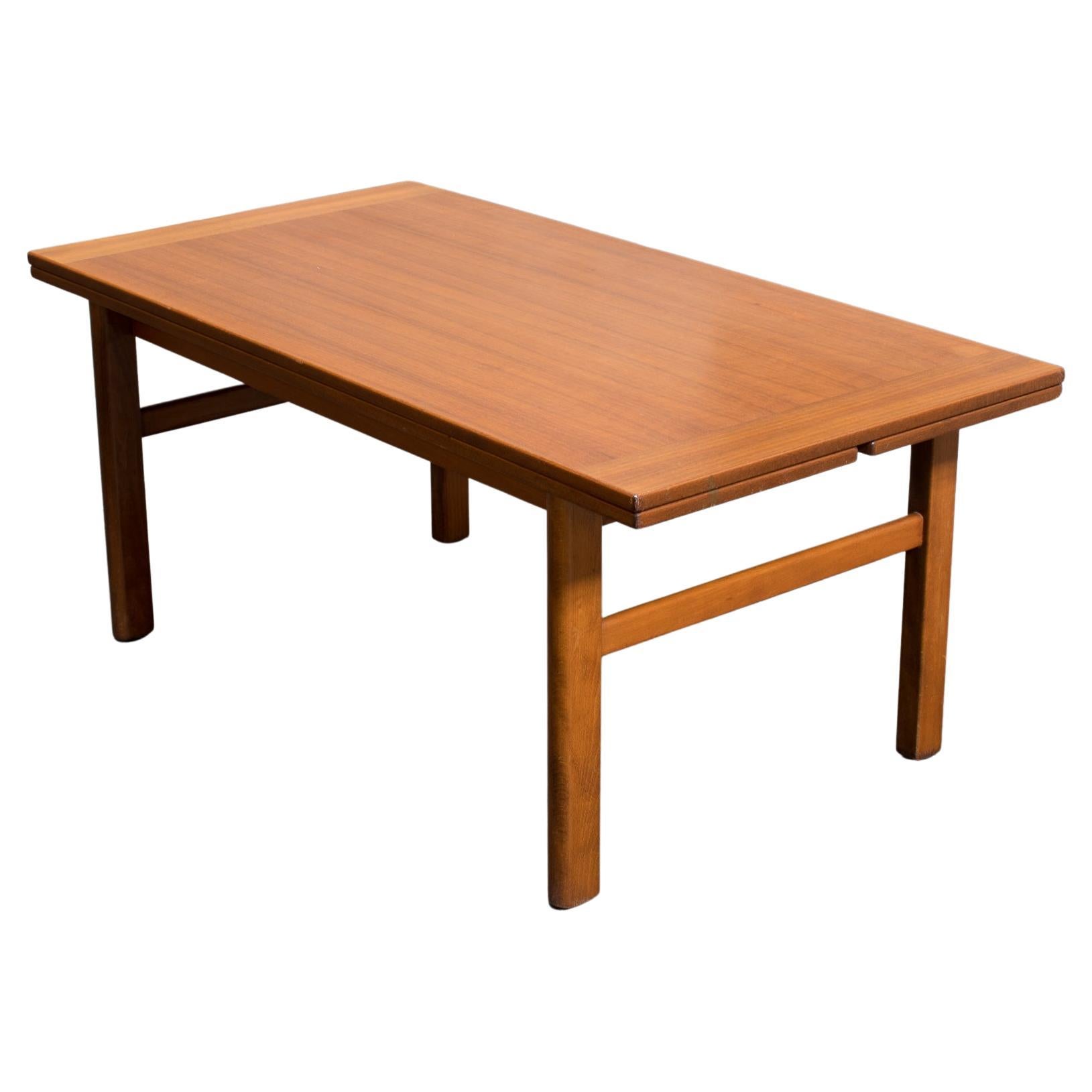 MCM Teak Expandable Adjustable Height Coffee Table For Sale