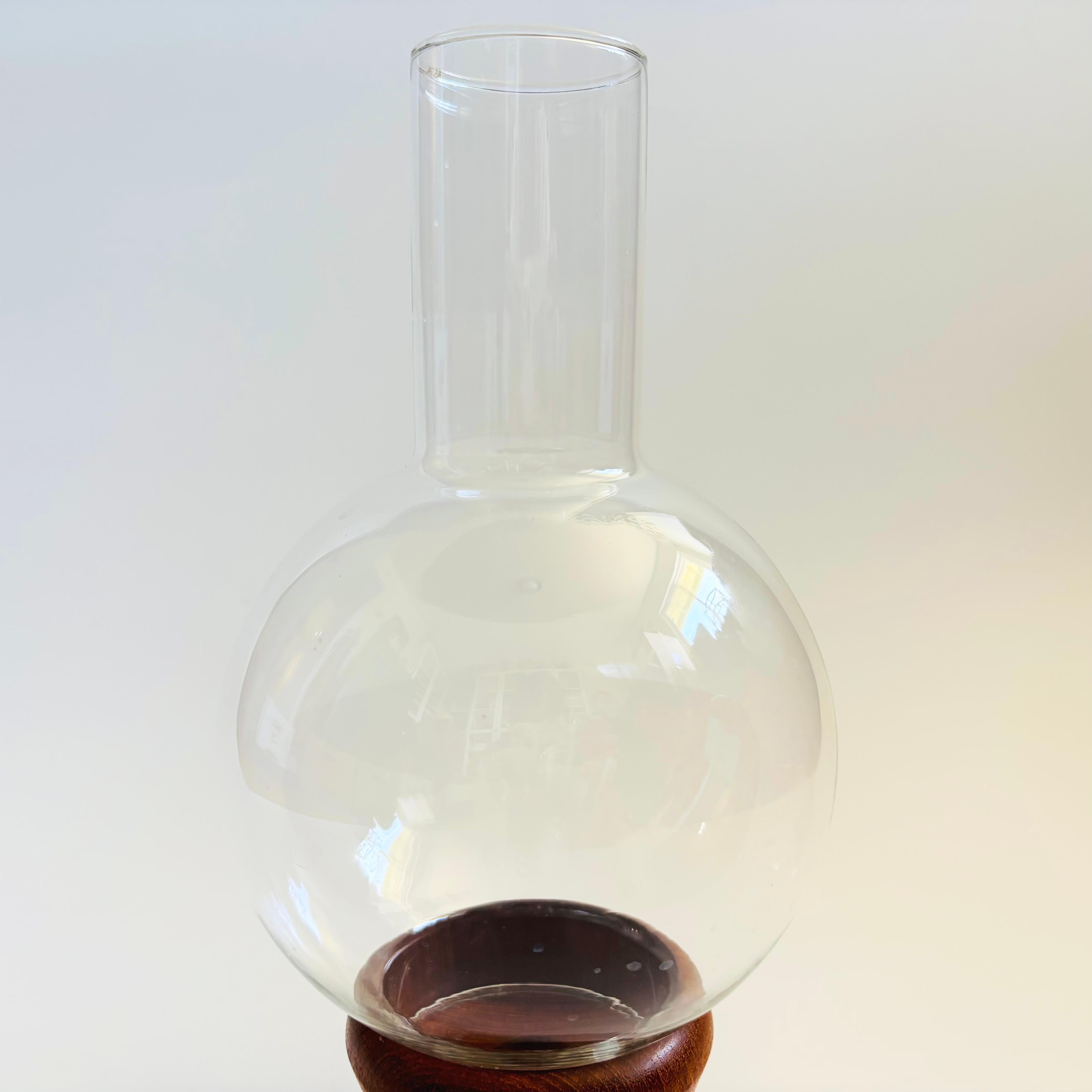 Danish MCM Teak Hurricane Candle Holder by Selandia Designs For Sale