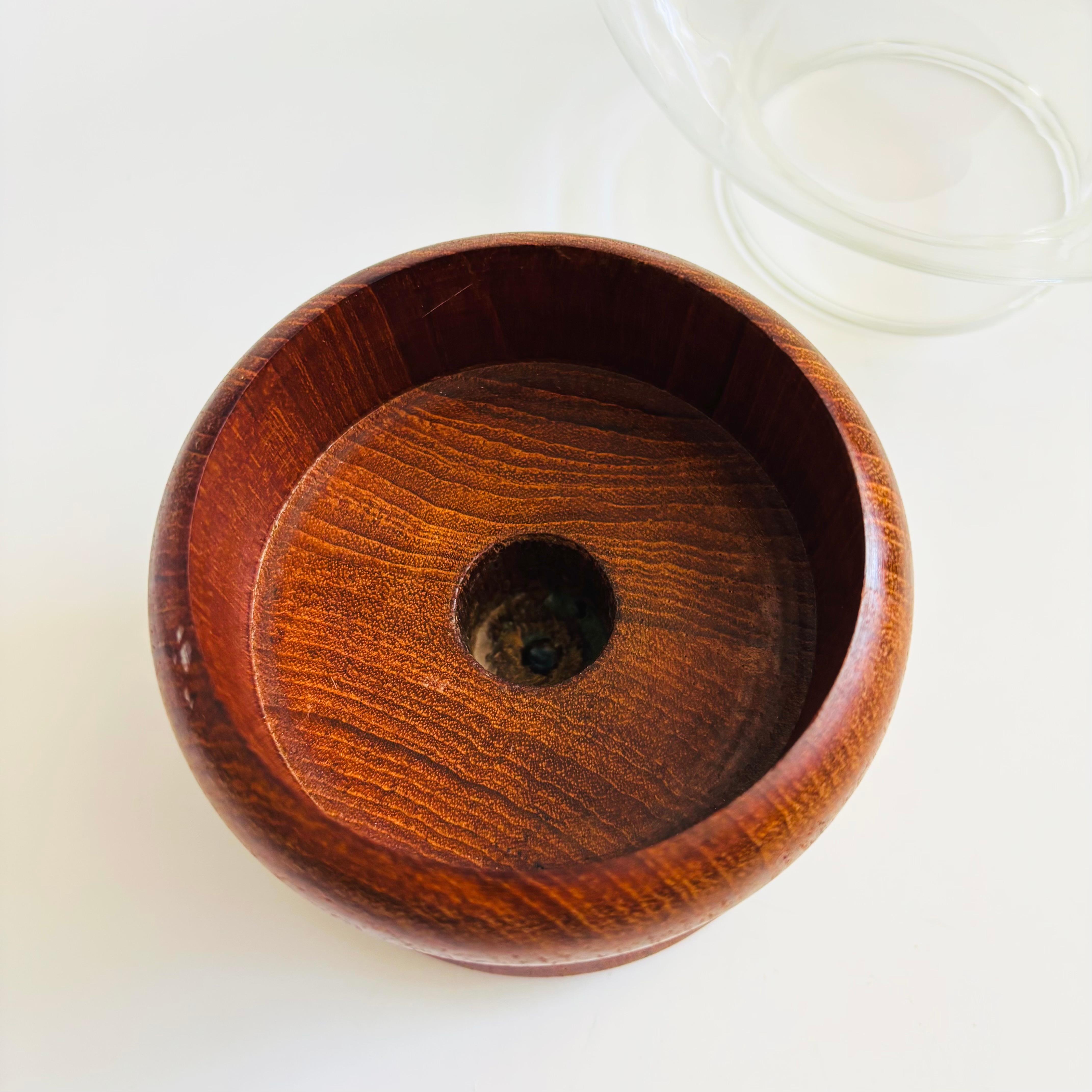 20th Century MCM Teak Hurricane Candle Holder by Selandia Designs For Sale