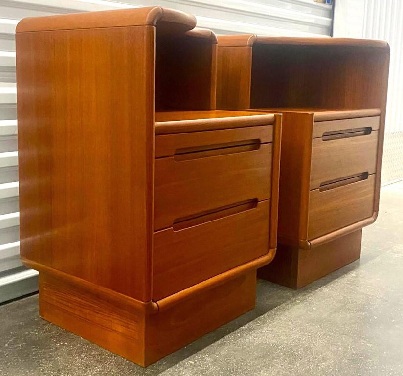 Mid-Century Modern MCM Teak Nightstands by SUN CABINET Co - A Pair
