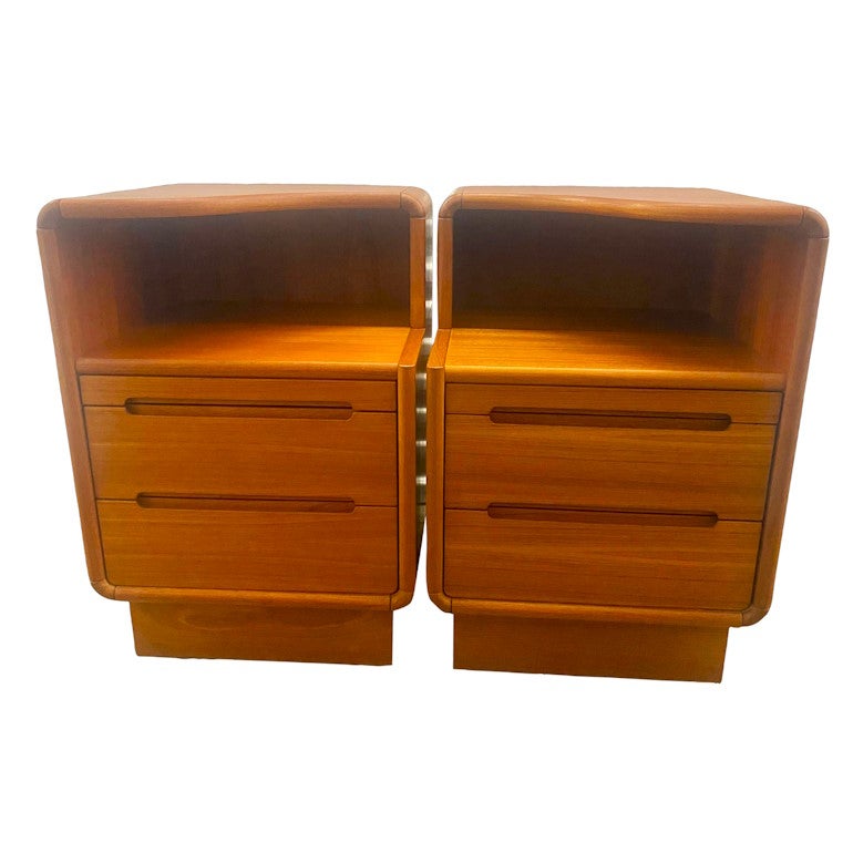 MCM Teak Nightstands by SUN CABINET Co - A Pair