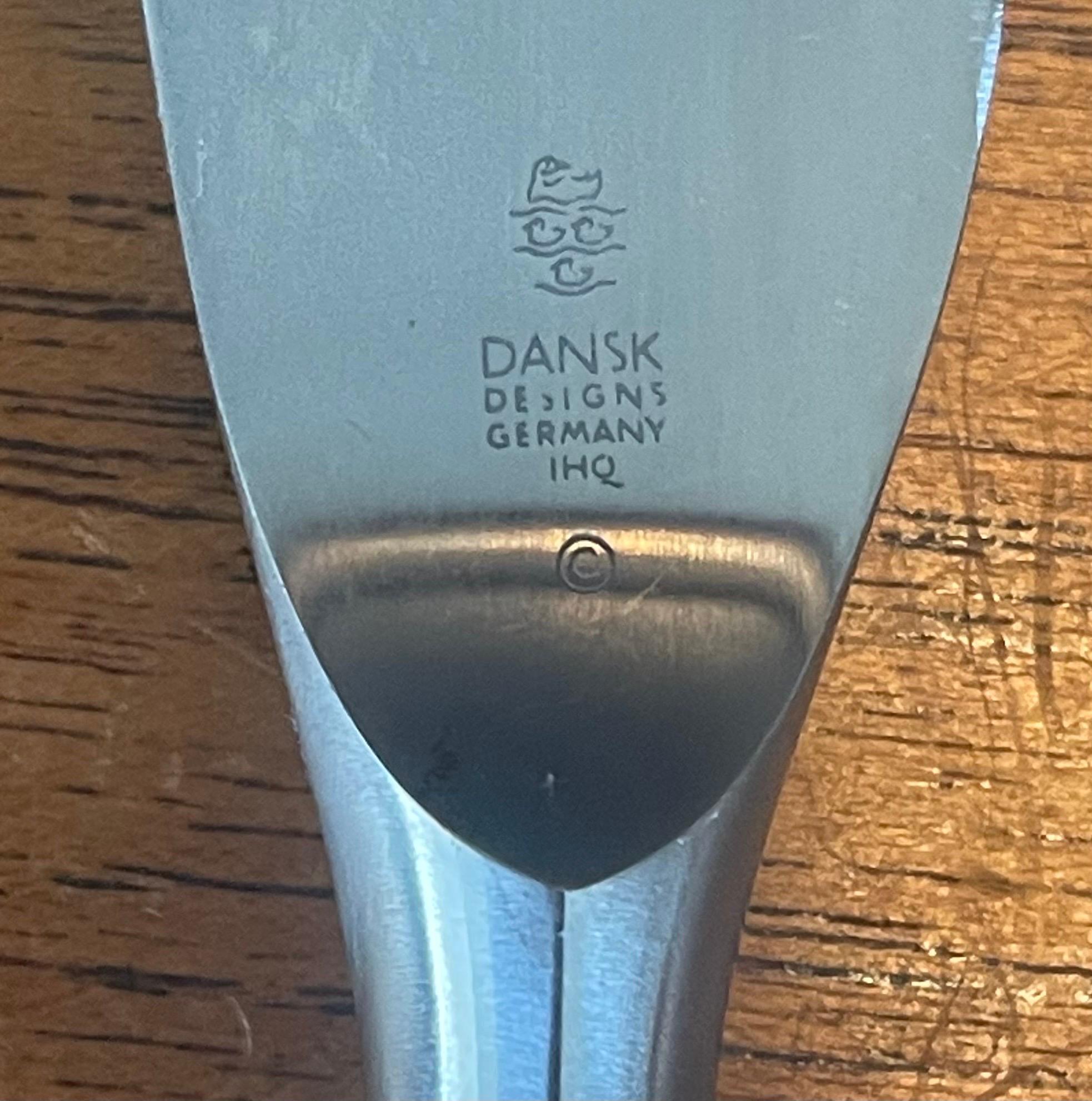 MCM Teak & Stainless Steel Carving Set by Jens Quistgaard for Dansk In Good Condition For Sale In San Diego, CA