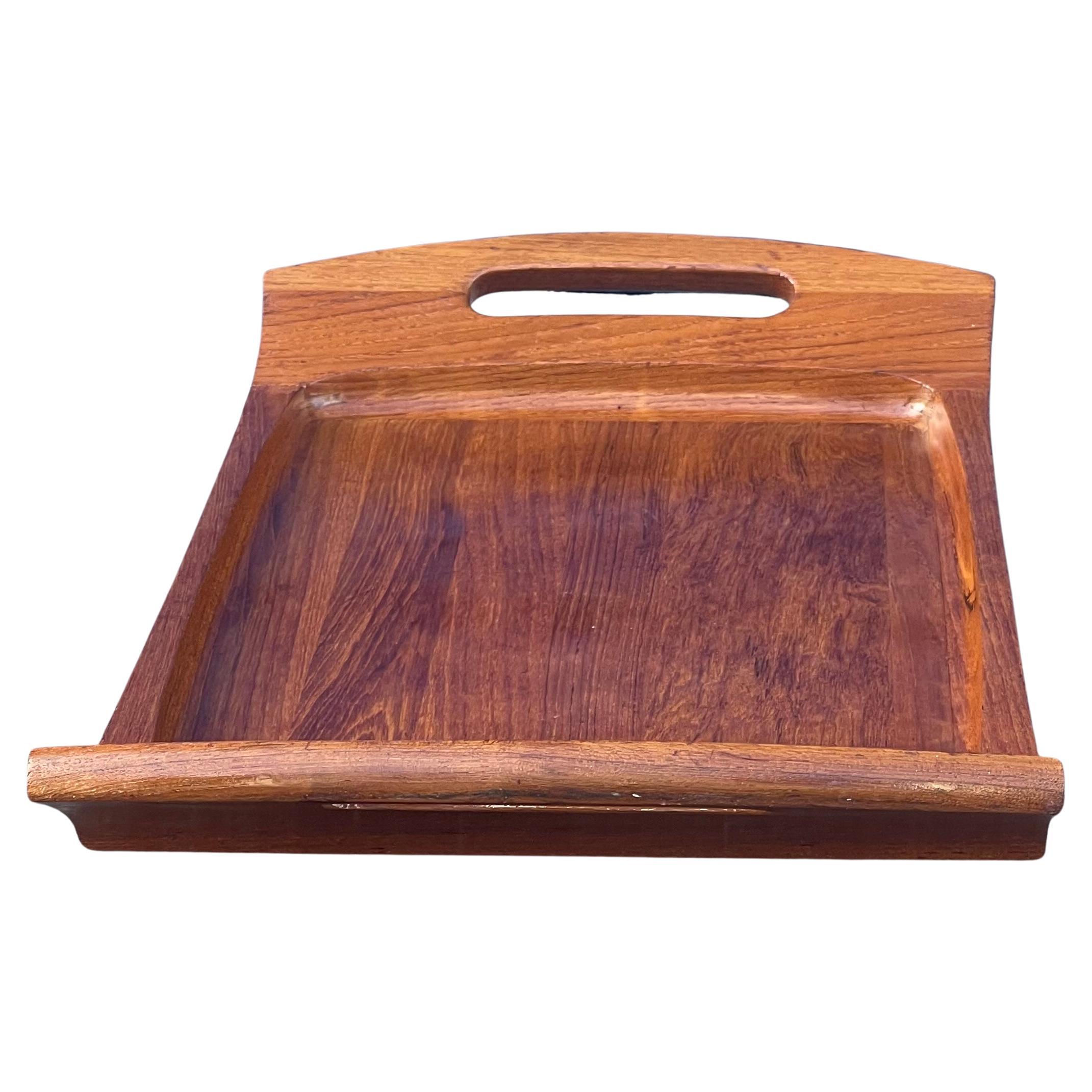 Mid-Century Modern MCM Teak Two Handled Serving Tray by Jens Quistgaard for Dansk For Sale