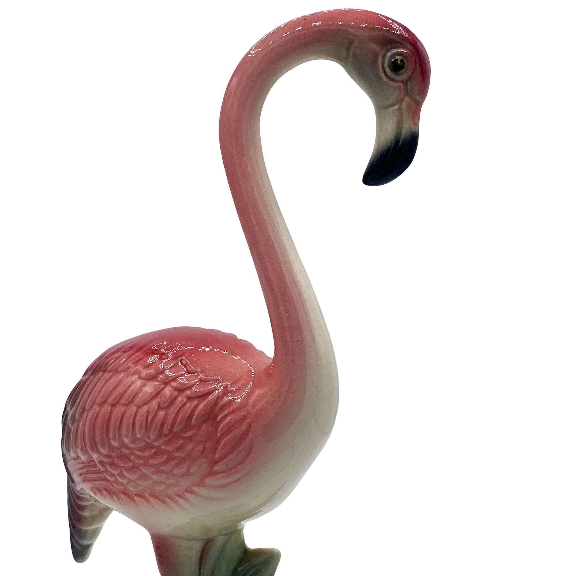 MCM The lookers Pink Flamingo Ceramic Tabletop Scultpure Set By Brad Keeler in vendita 8