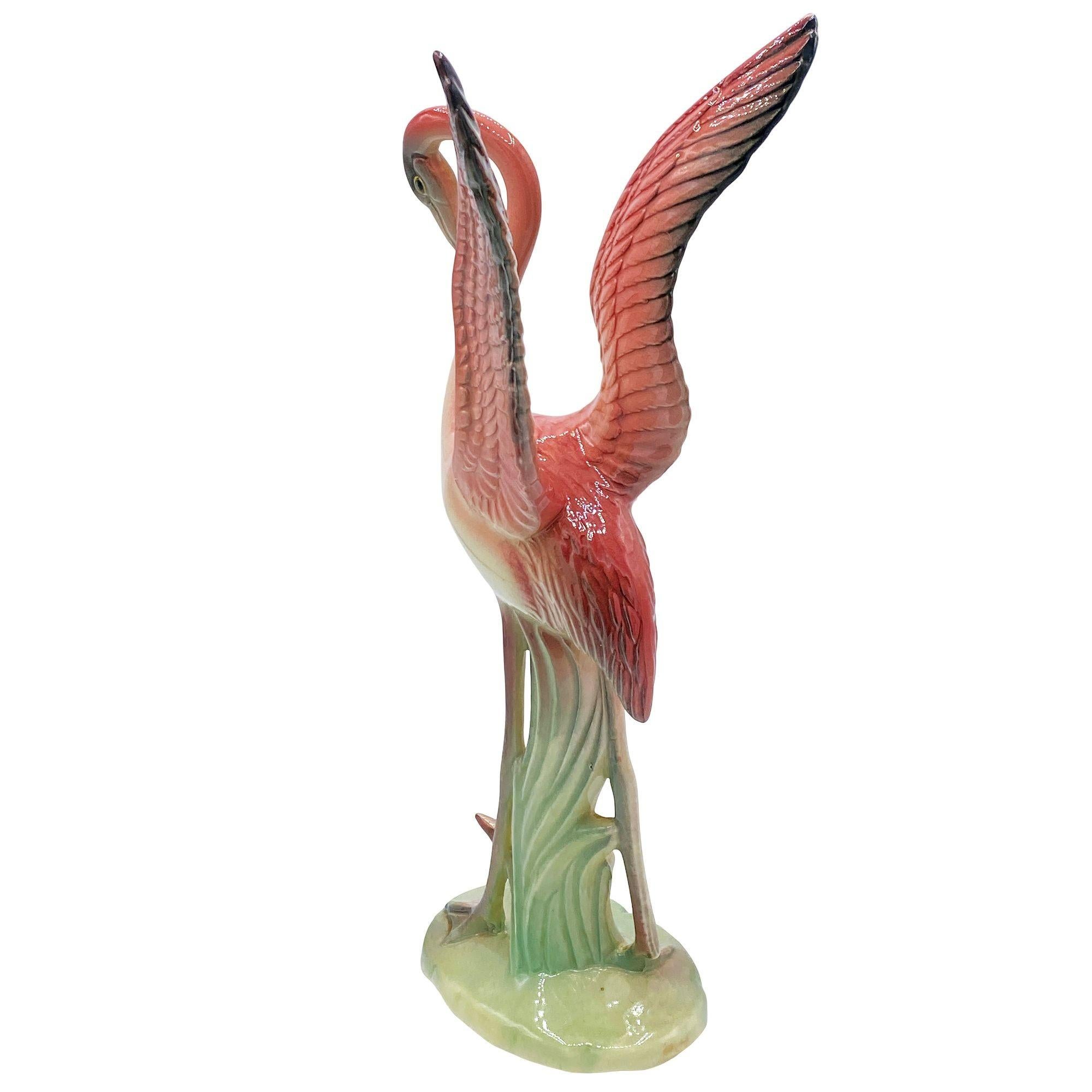 Ceramica MCM The lookers Pink Flamingo Ceramic Tabletop Scultpure Set By Brad Keeler in vendita