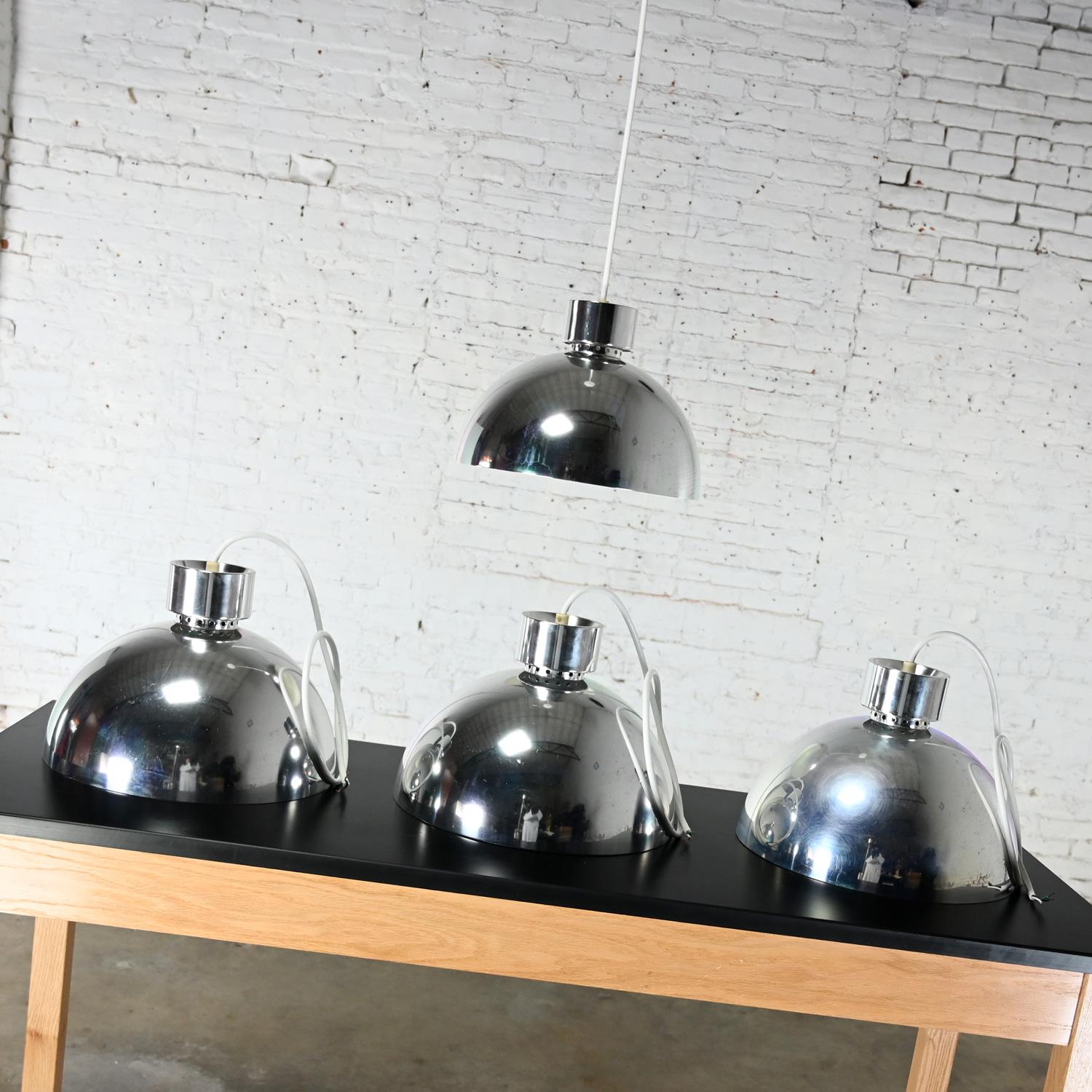 MCM to Modern Aluminum Dome Pendant Hanging Light Fixture Selling Separately For Sale 2