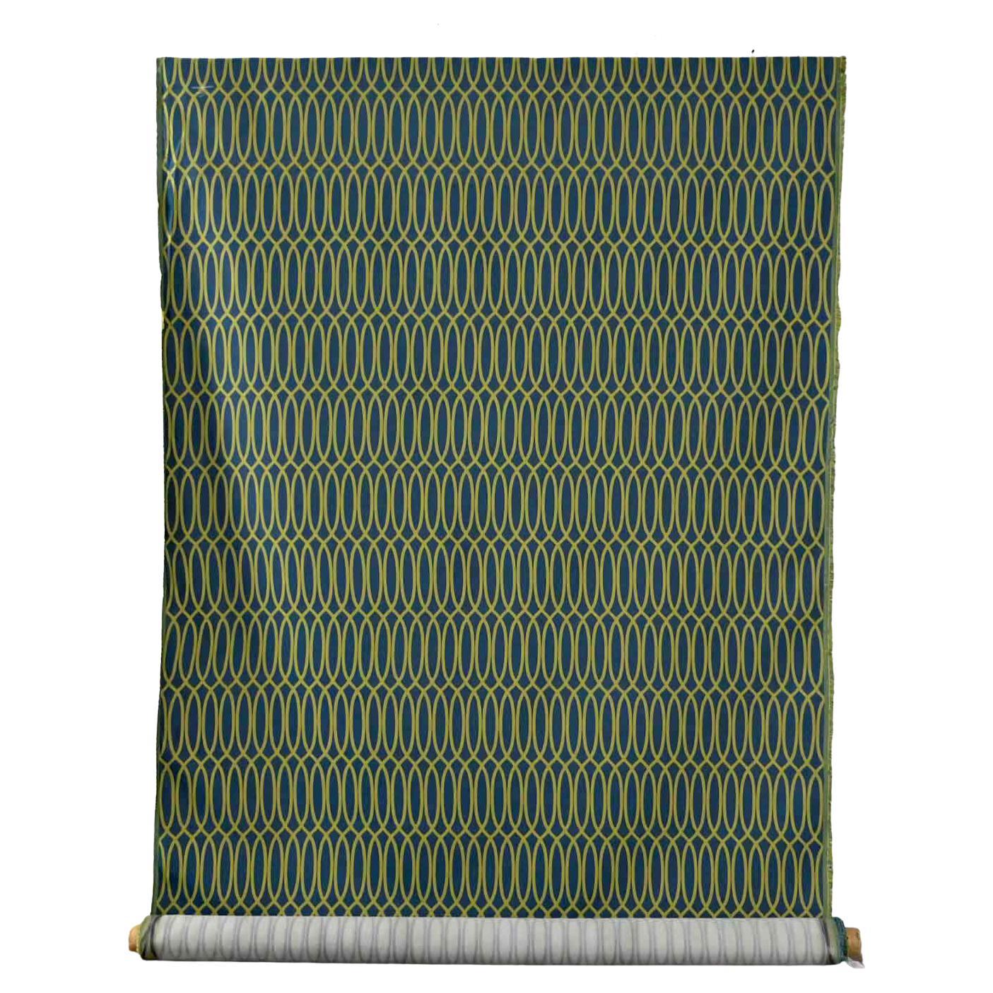 MCM to Modern Geometric Blue & Green Flection Plunge Fabric by Momentum Textiles For Sale