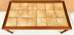 MCM Toften Mobelfabrikken Coffee Table Teak Tile Top