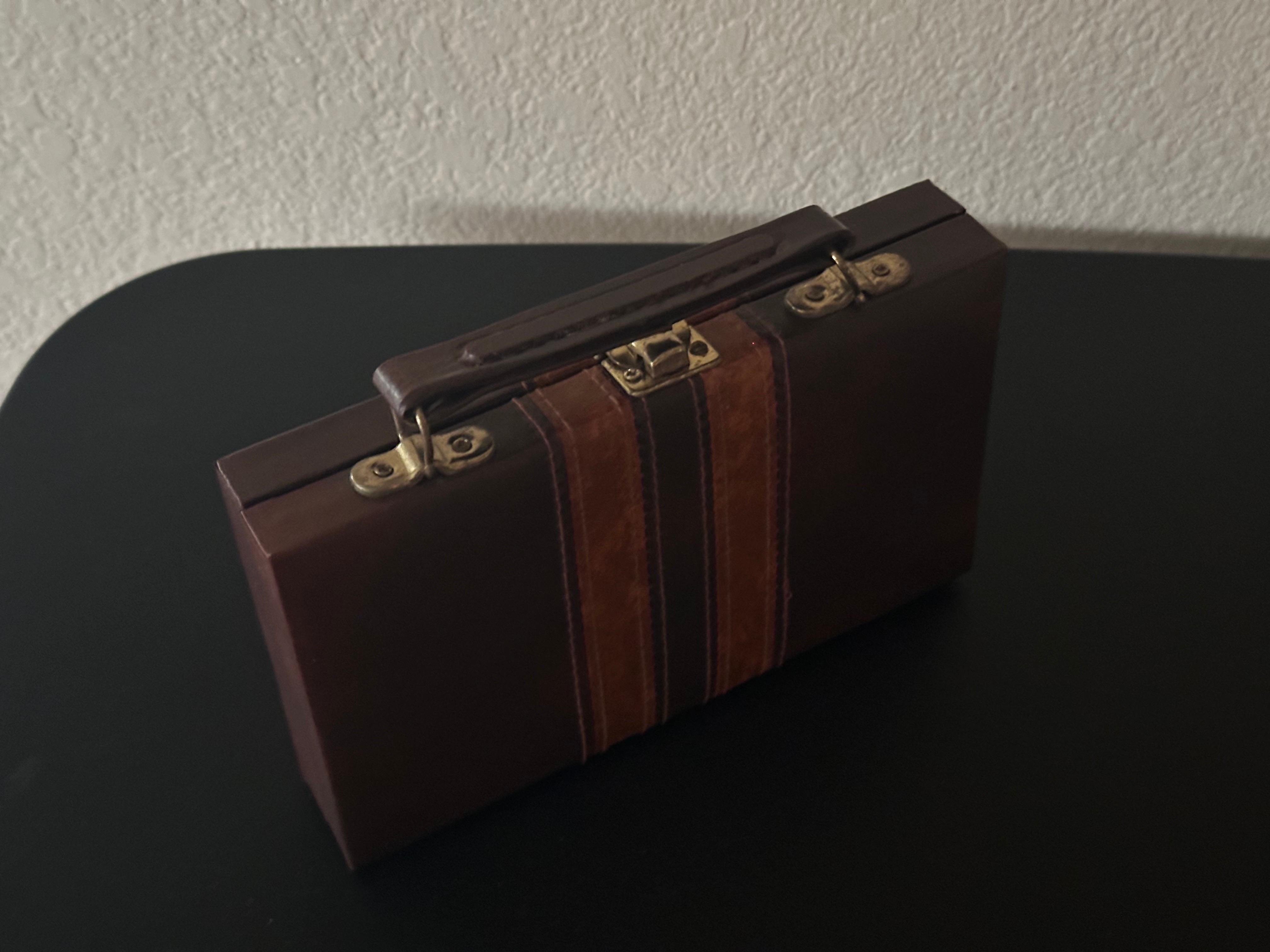 MCM Travel Domino Set in Miniature Briefcase In Good Condition For Sale In San Diego, CA