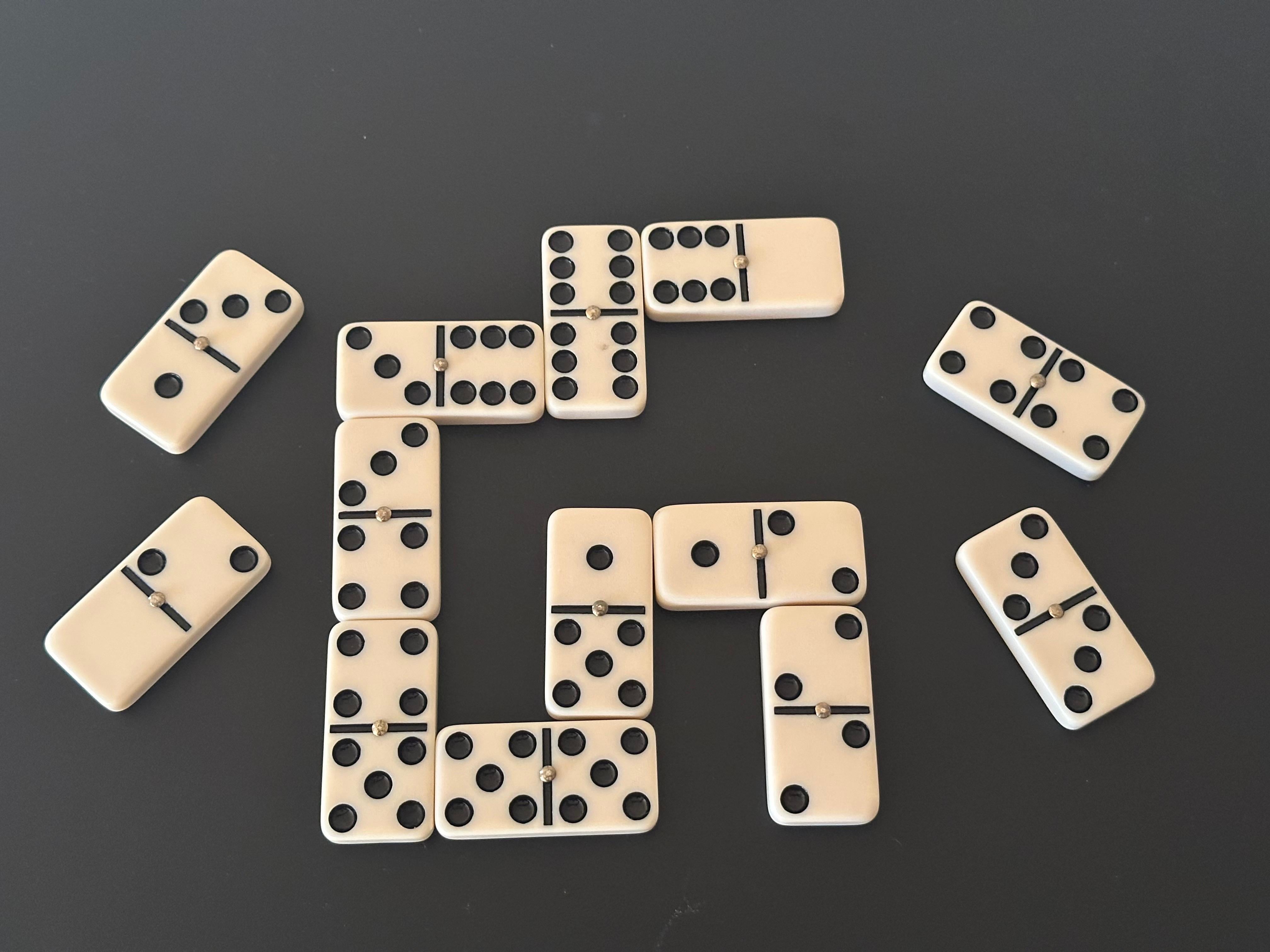 20th Century MCM Travel Domino Set in Miniature Briefcase For Sale