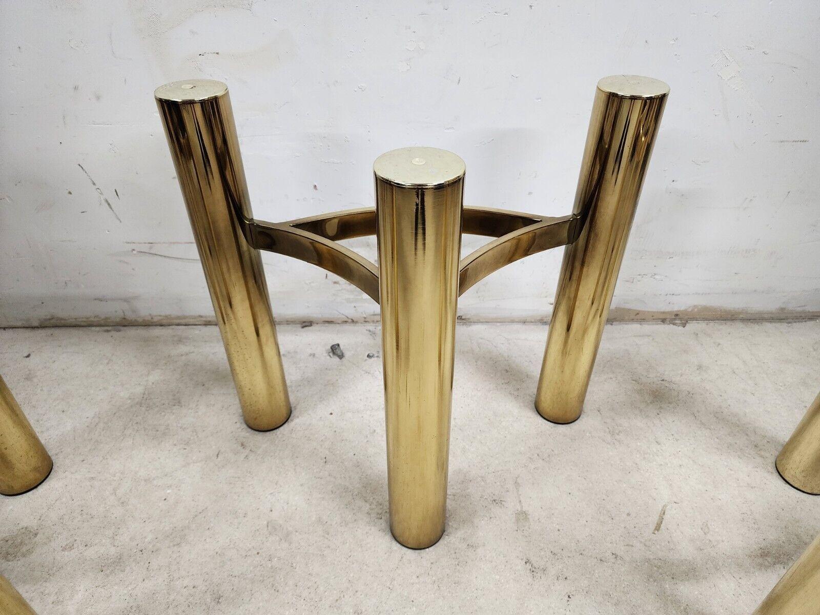 MCM Tubular Brass Table Set Vintage For Sale 6