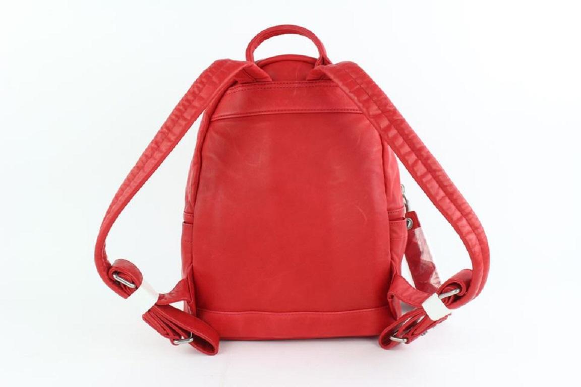 MCM Tumbler 3mcz1025 Red Leather Backpack For Sale 6