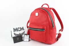 MCM Tumbler 3mcz1025 Red Leather Backpack