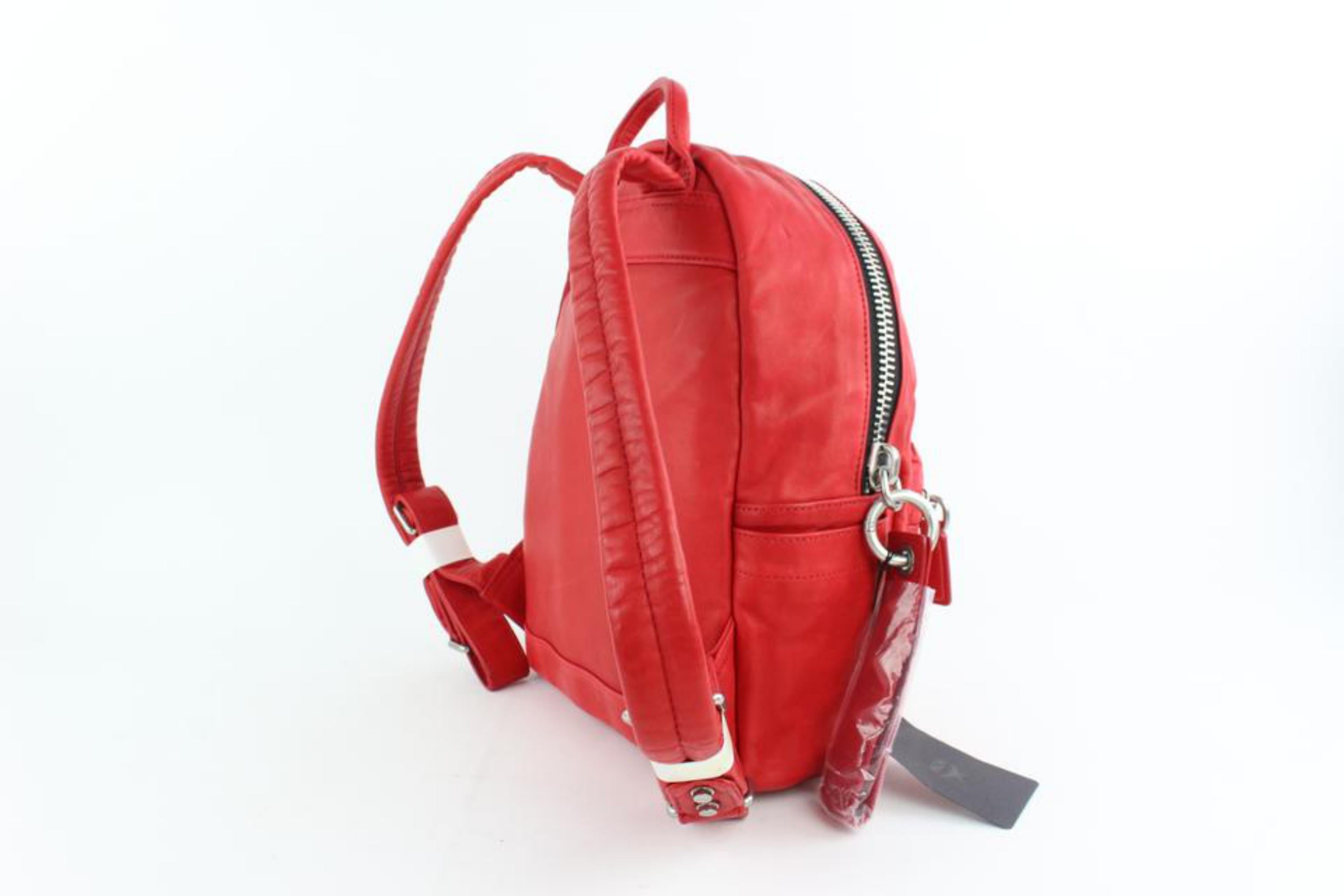 MCM Tumbler 3mcz1025 Red Leather Backpack For Sale 3