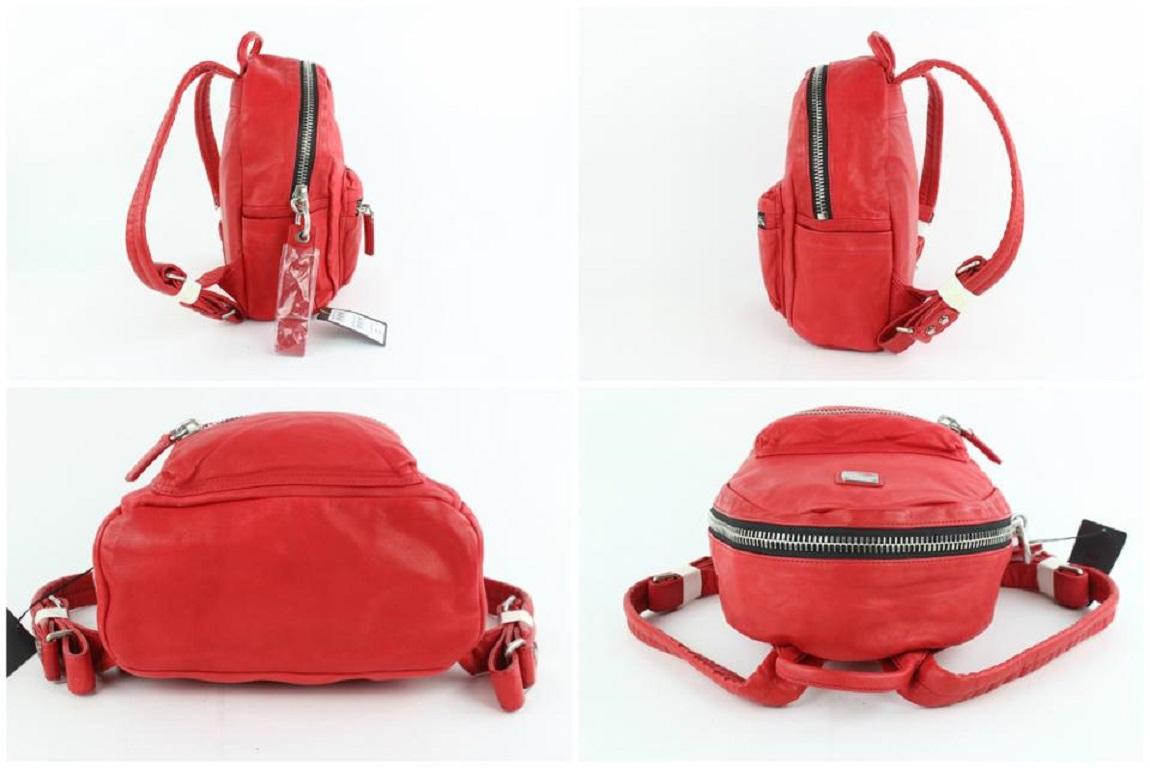MCM Tumbler 3mcz1025 Red Leather Backpack For Sale 2
