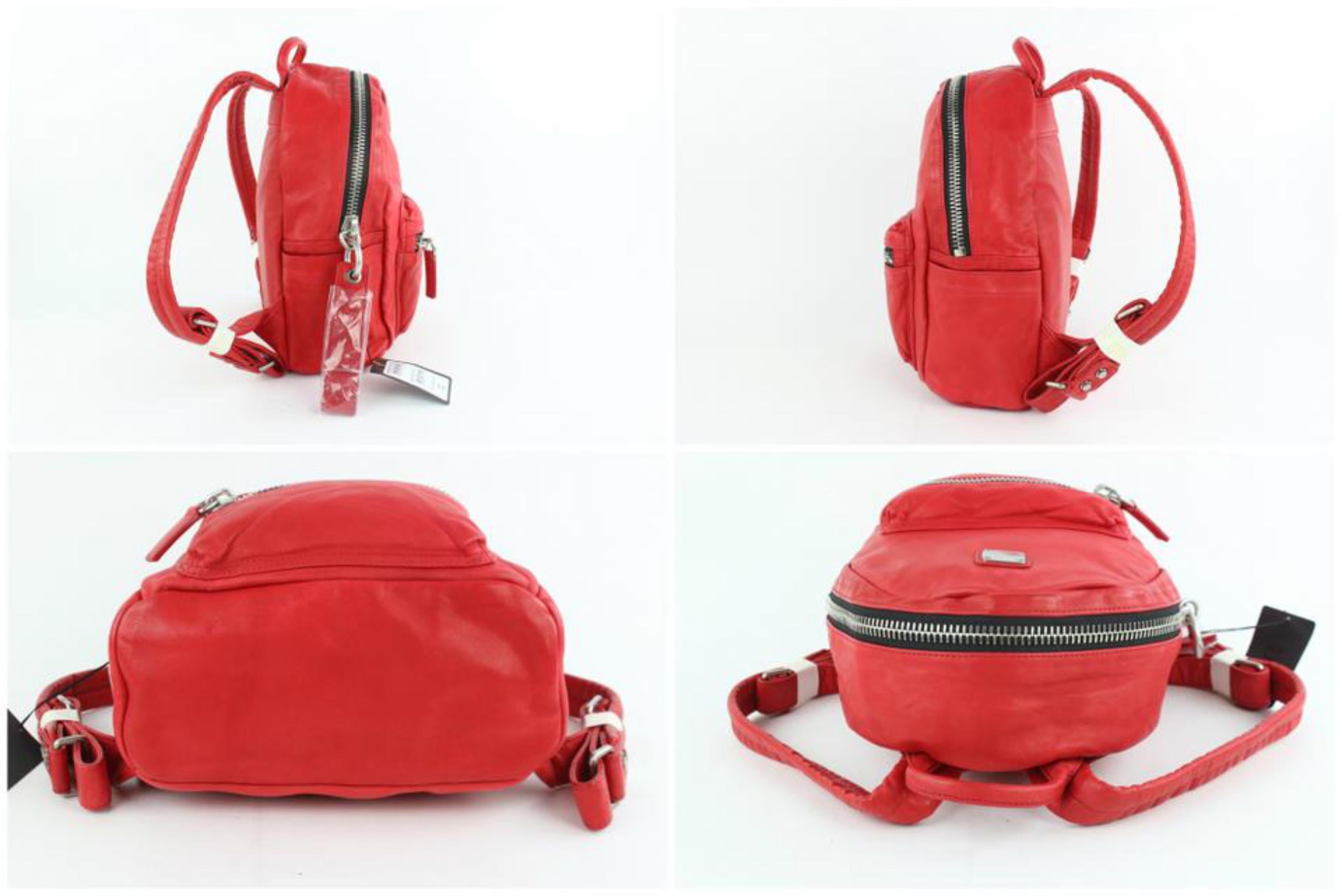 MCM Tumbler 3mcz1025 Red Leather Backpack For Sale 4