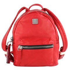 MCM Tumbler 3mcz1025 Red Leather Backpack